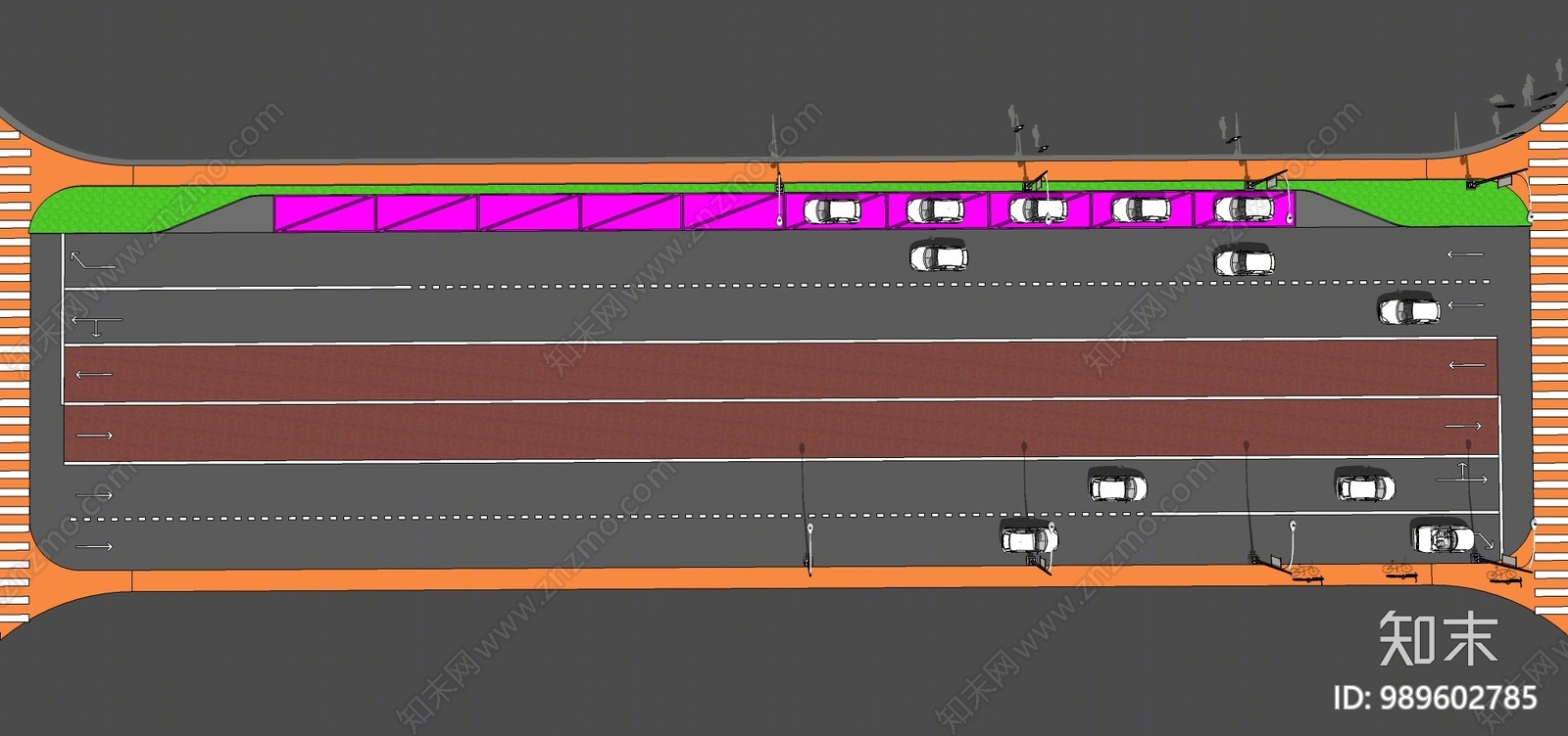 现代道路SU模型下载【ID:989602785】