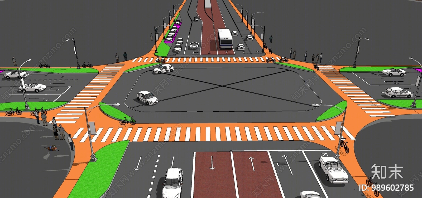 现代道路SU模型下载【ID:989602785】