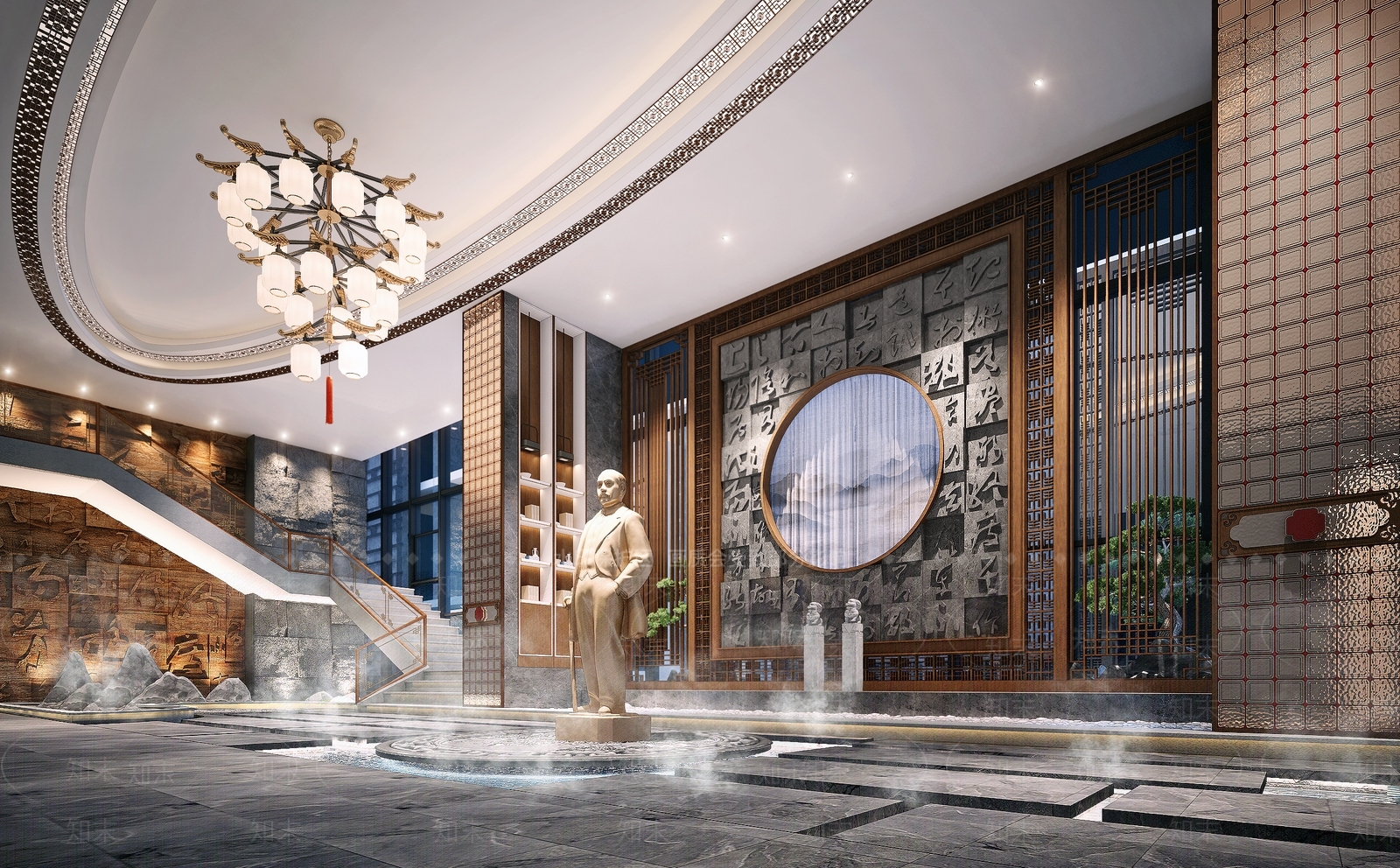 新中式足浴会所3D模型下载【ID:789604192】