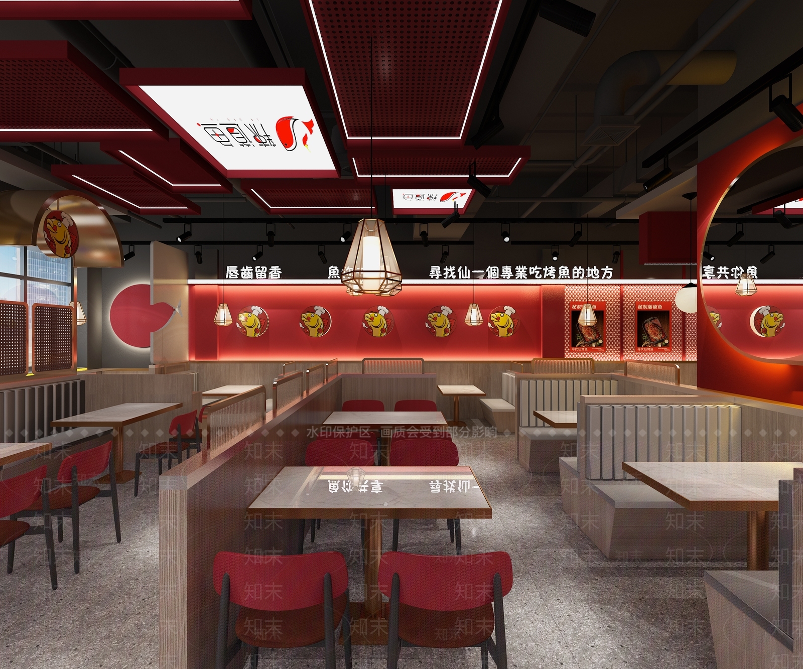 工业风火锅店3D模型下载【ID:389605236】