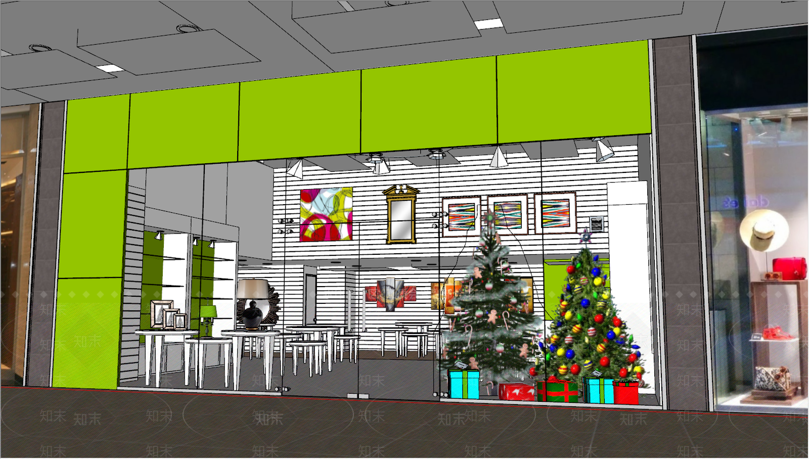 现代摄影店SU模型下载【ID:189606182】