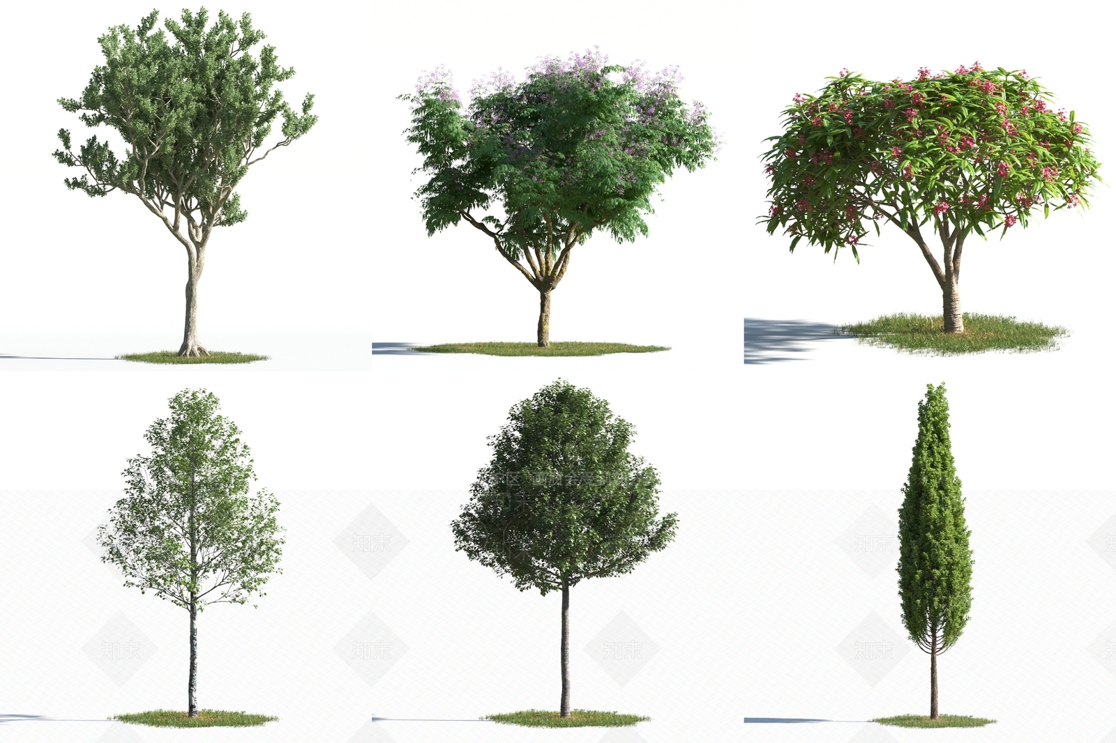 现代树木3D模型下载【ID:389630671】