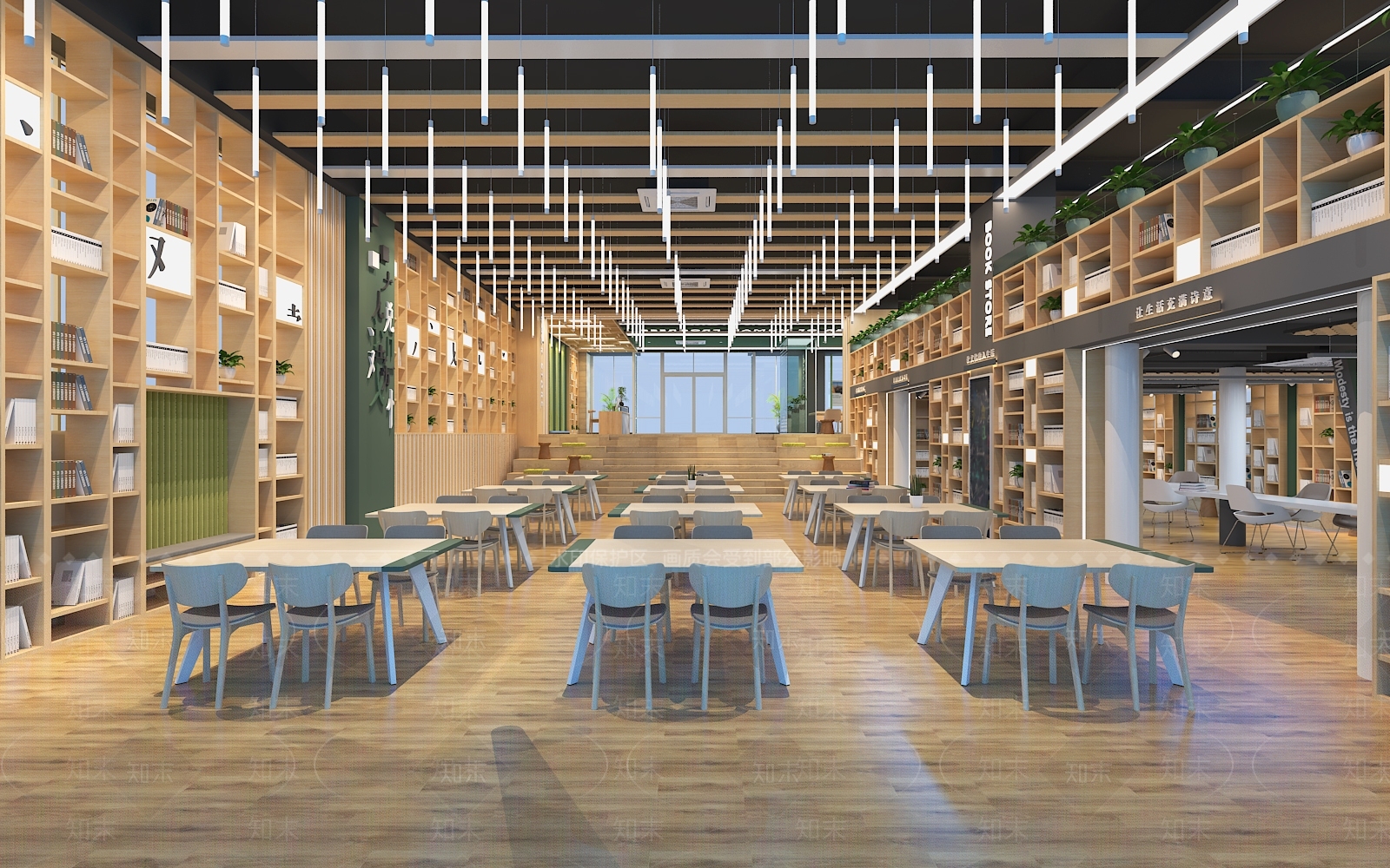 现代图书馆3D模型下载【ID:189632060】