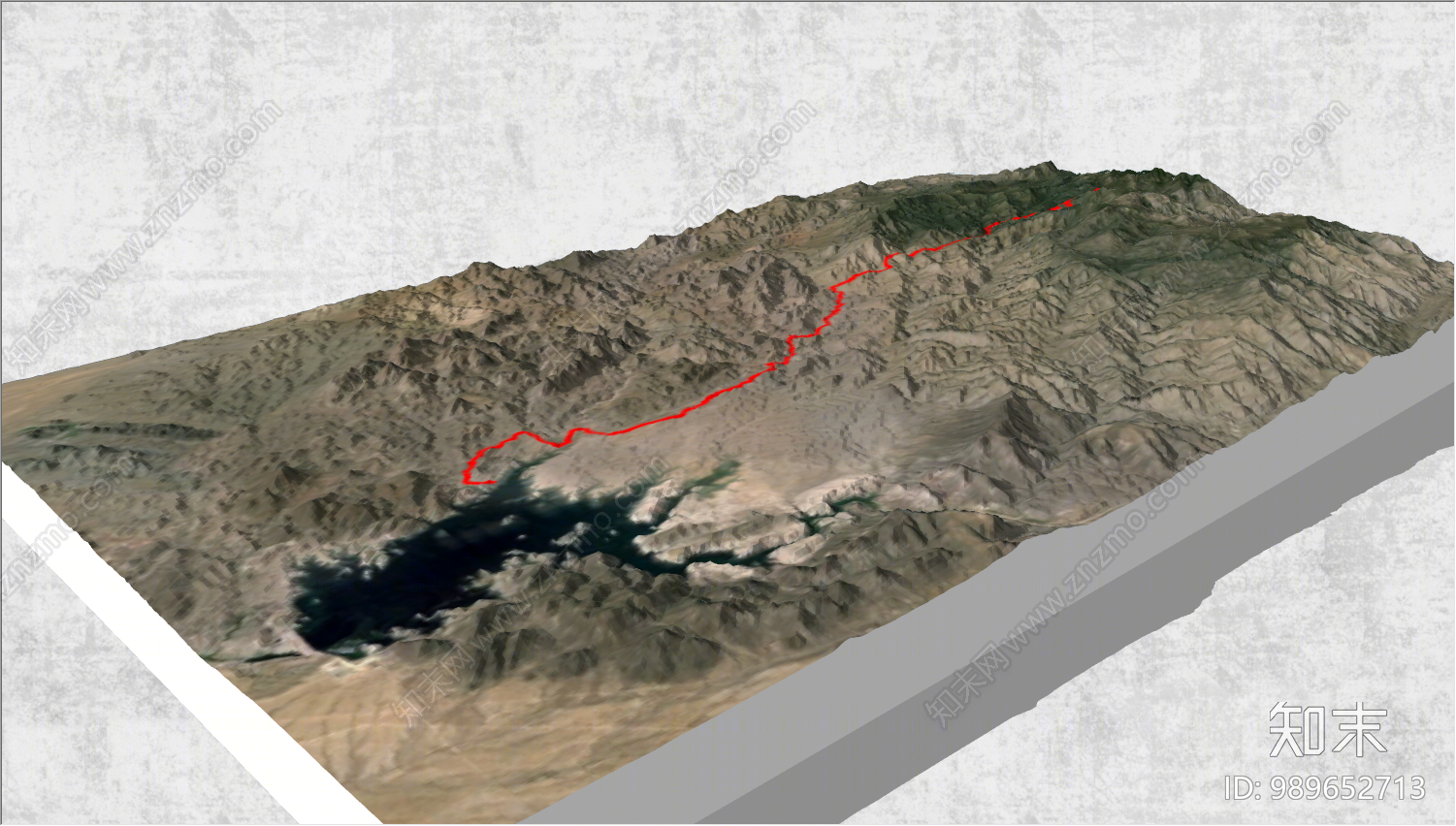 现代山谷地形SU模型下载【ID:989652713】