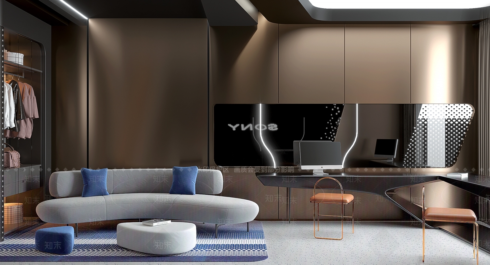 现代单身公寓3D模型下载【ID:989659762】