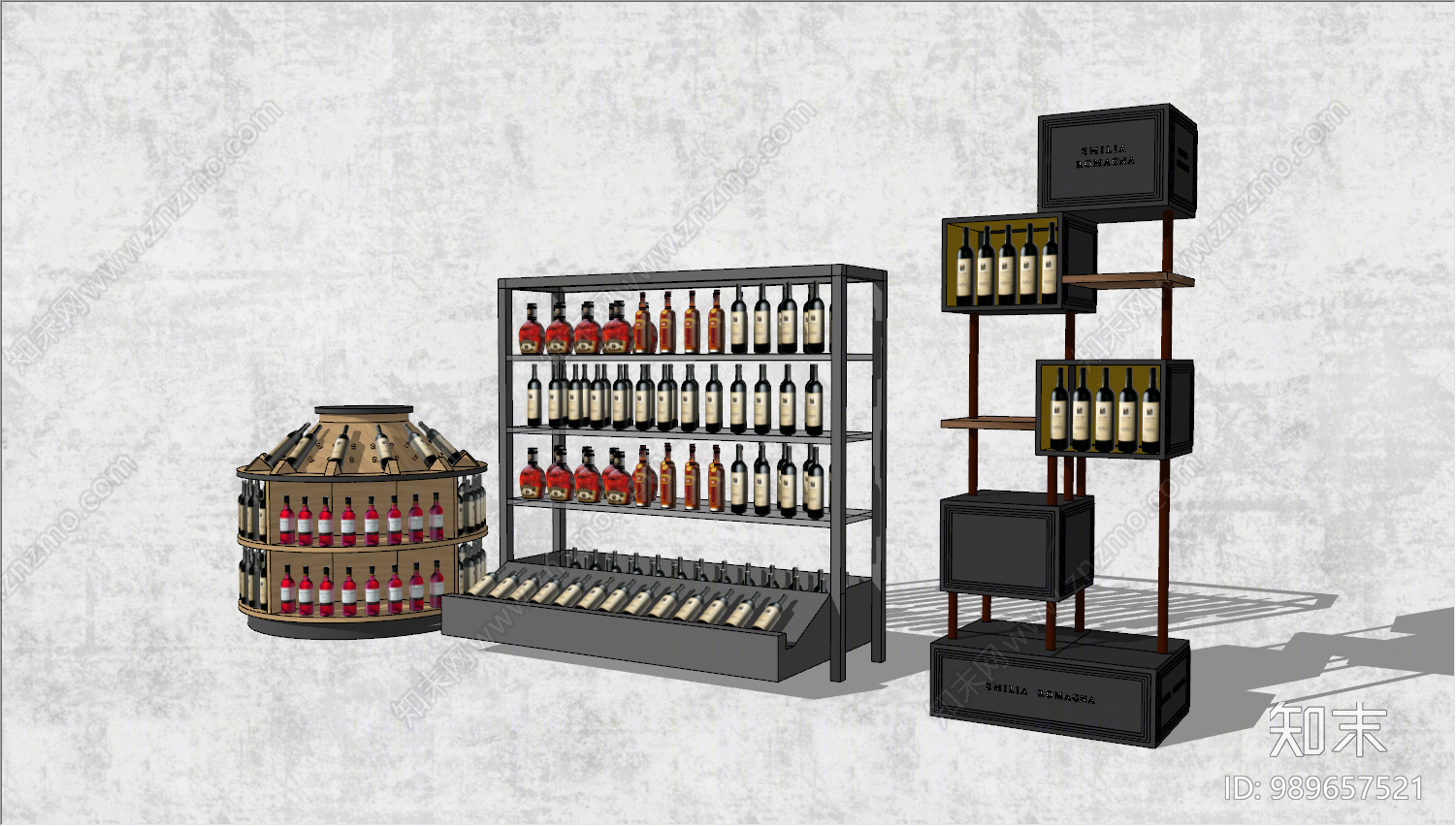 现代红酒架SU模型下载【ID:989657521】