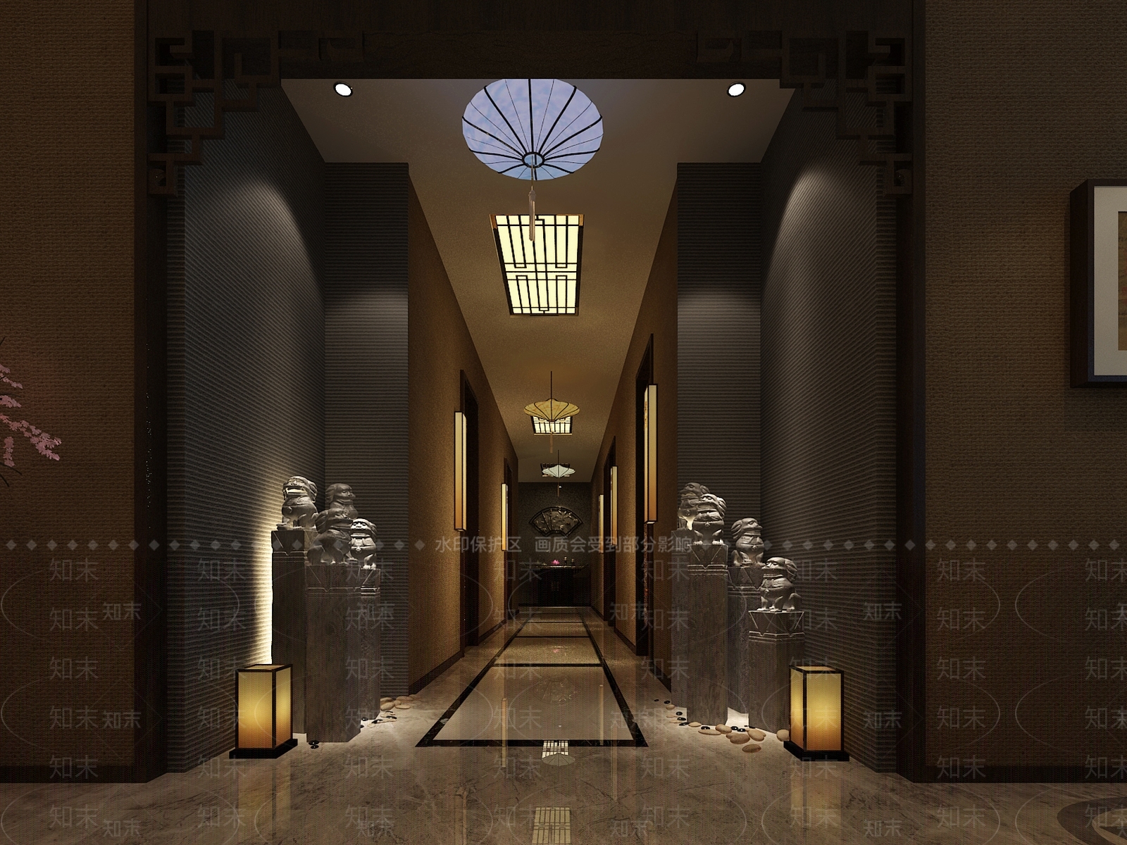 新中式足浴会所3D模型下载【ID:789670139】