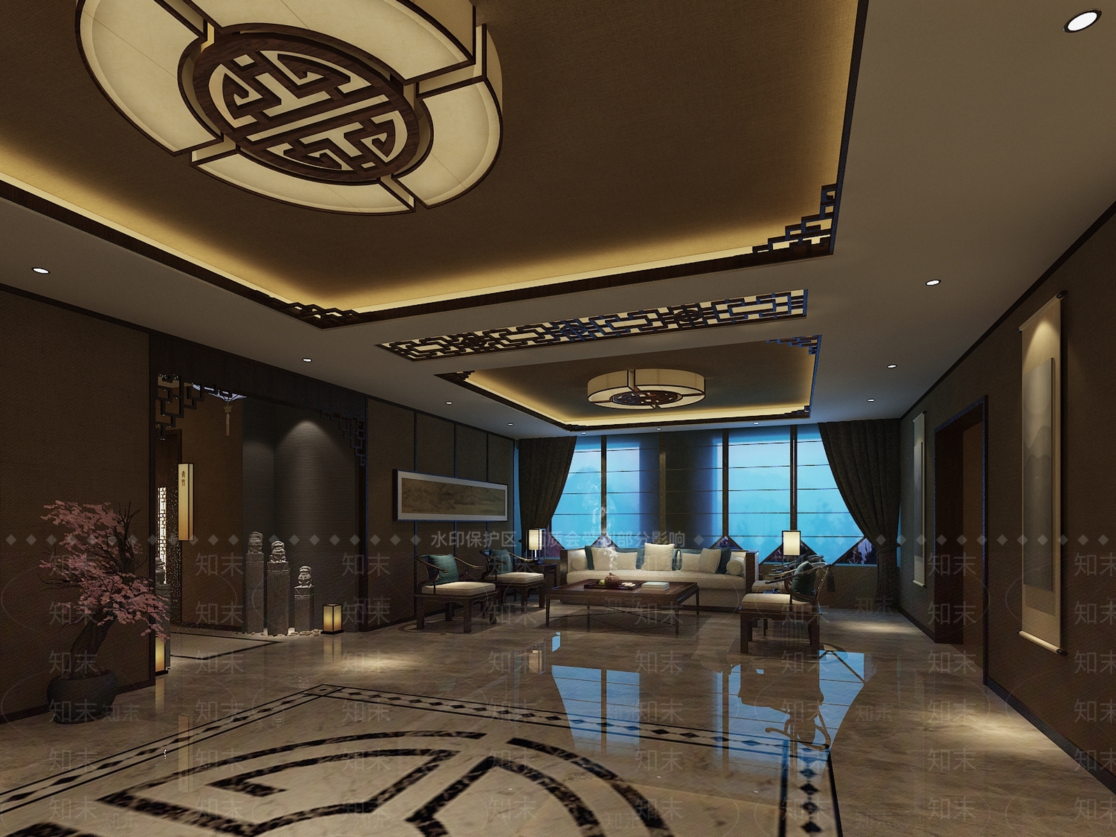 新中式足浴会所3D模型下载【ID:789670139】