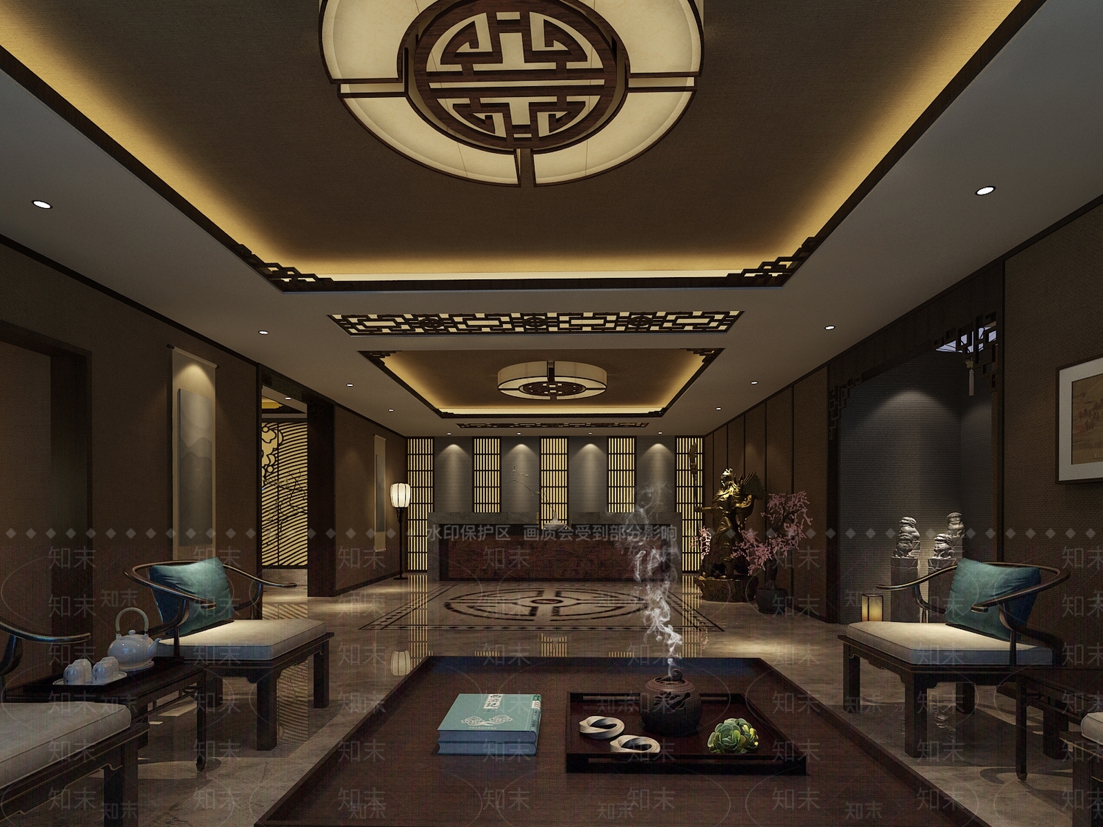 新中式足浴会所3D模型下载【ID:789670139】