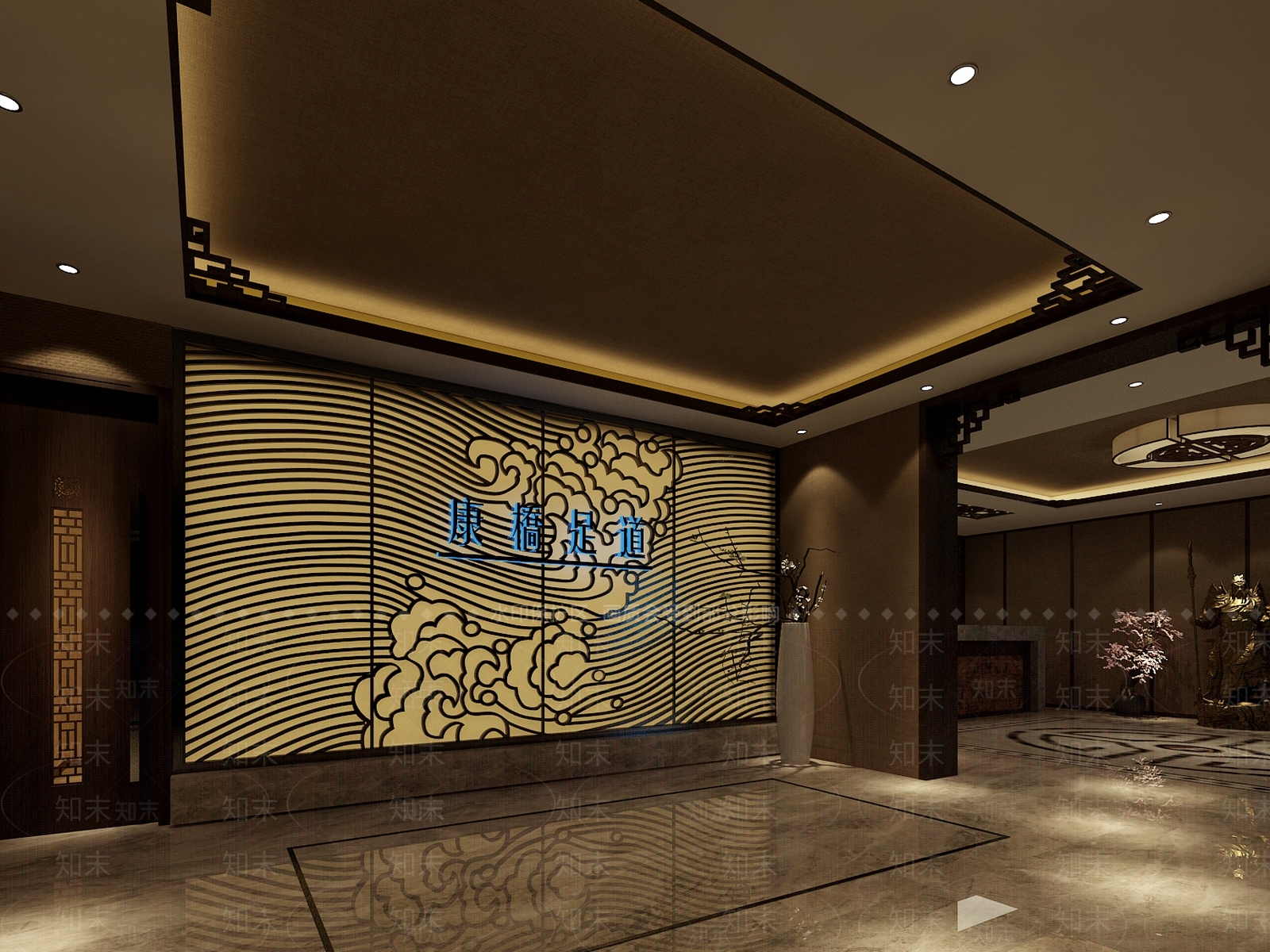 新中式足浴会所3D模型下载【ID:789670139】