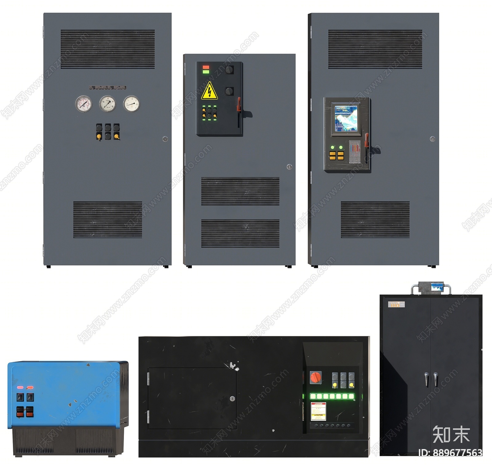 现代工业设备3D模型下载【ID:889677563】