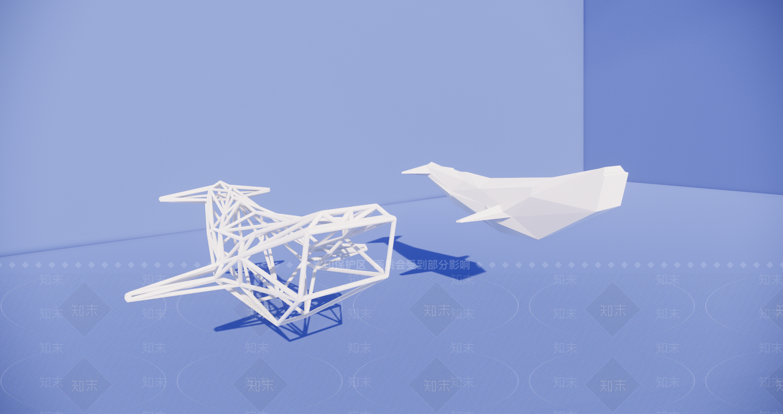 现代鲸鱼雕塑SU模型下载【ID:789687652】