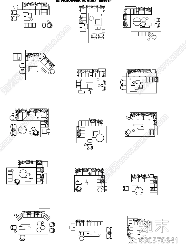 现代素材施工图下载【ID:690570641】