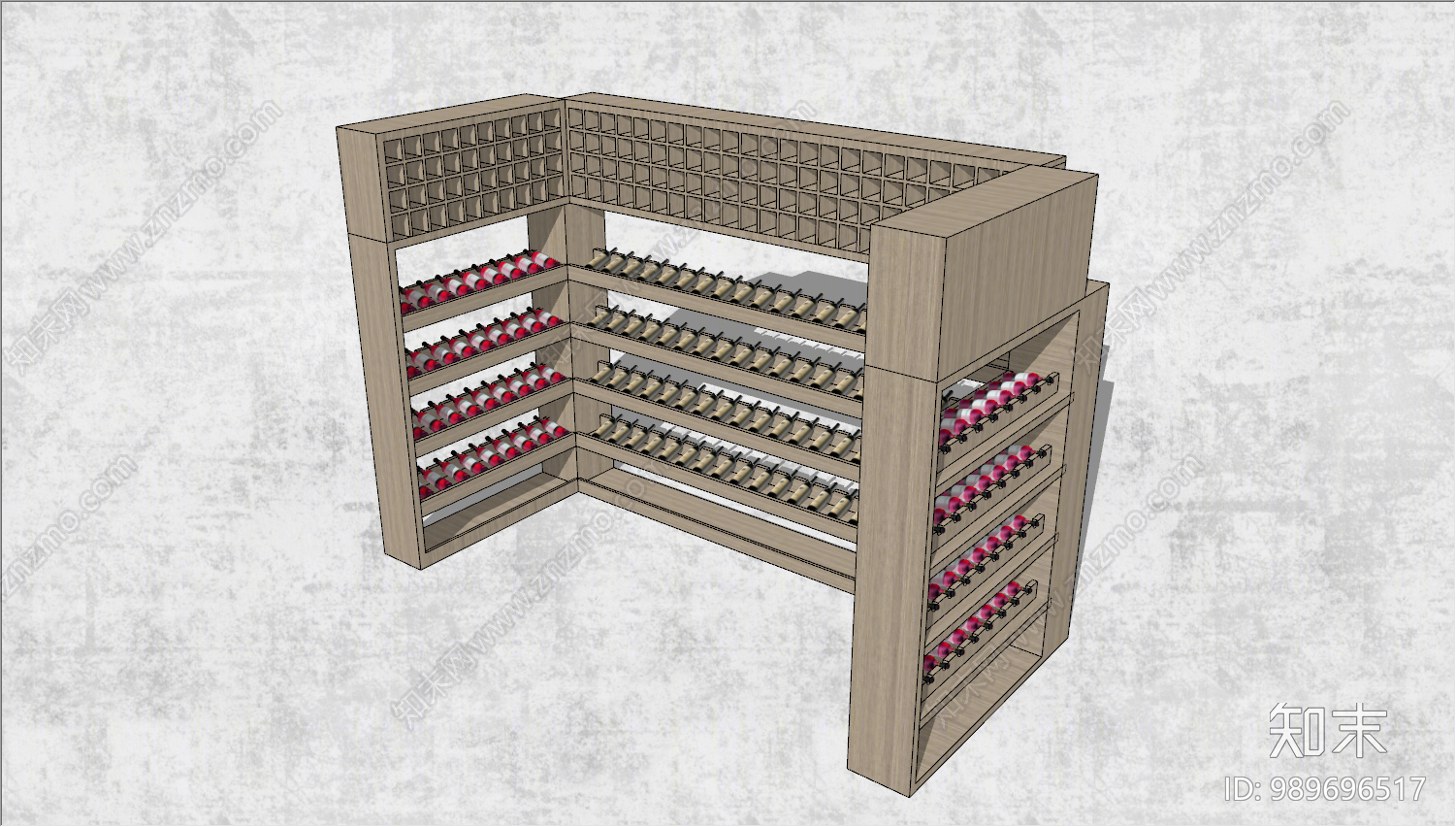 北欧红酒架SU模型下载【ID:989696517】