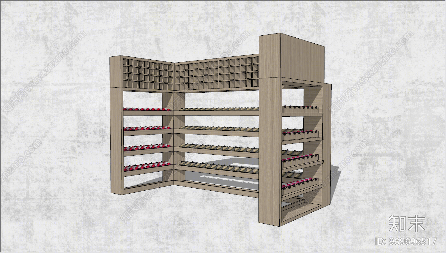 北欧红酒架SU模型下载【ID:989696517】