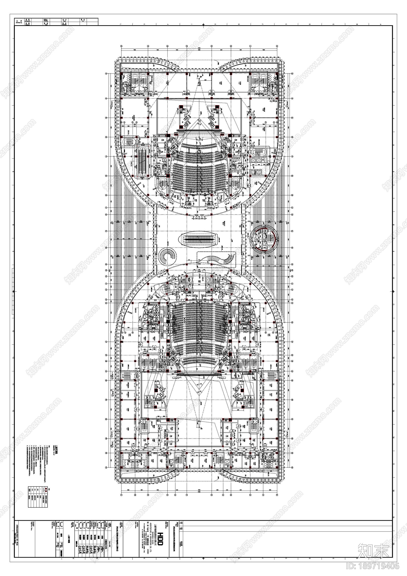 现代风格剧院cad施工图下载【ID:189719406】