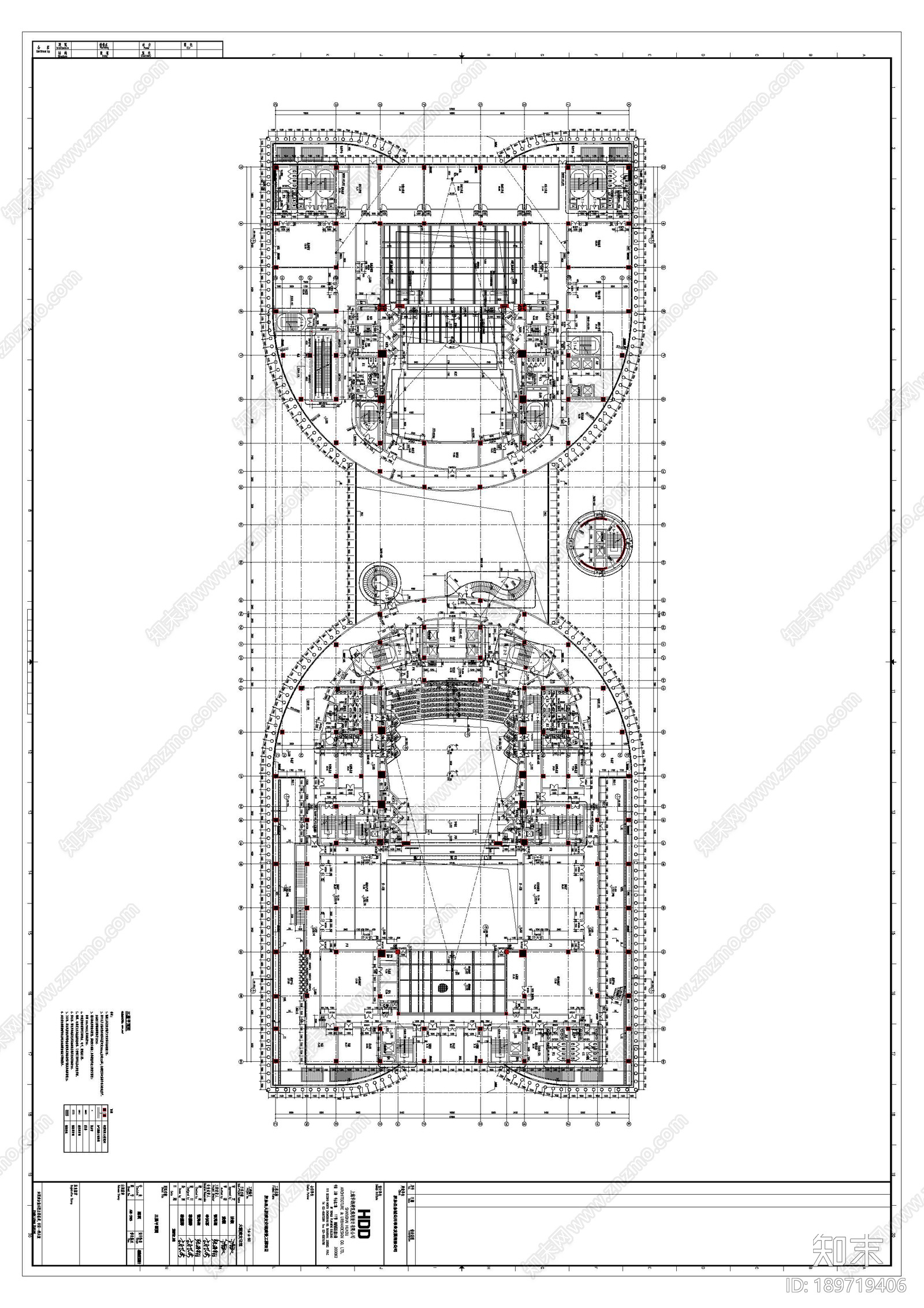 现代风格剧院cad施工图下载【ID:189719406】