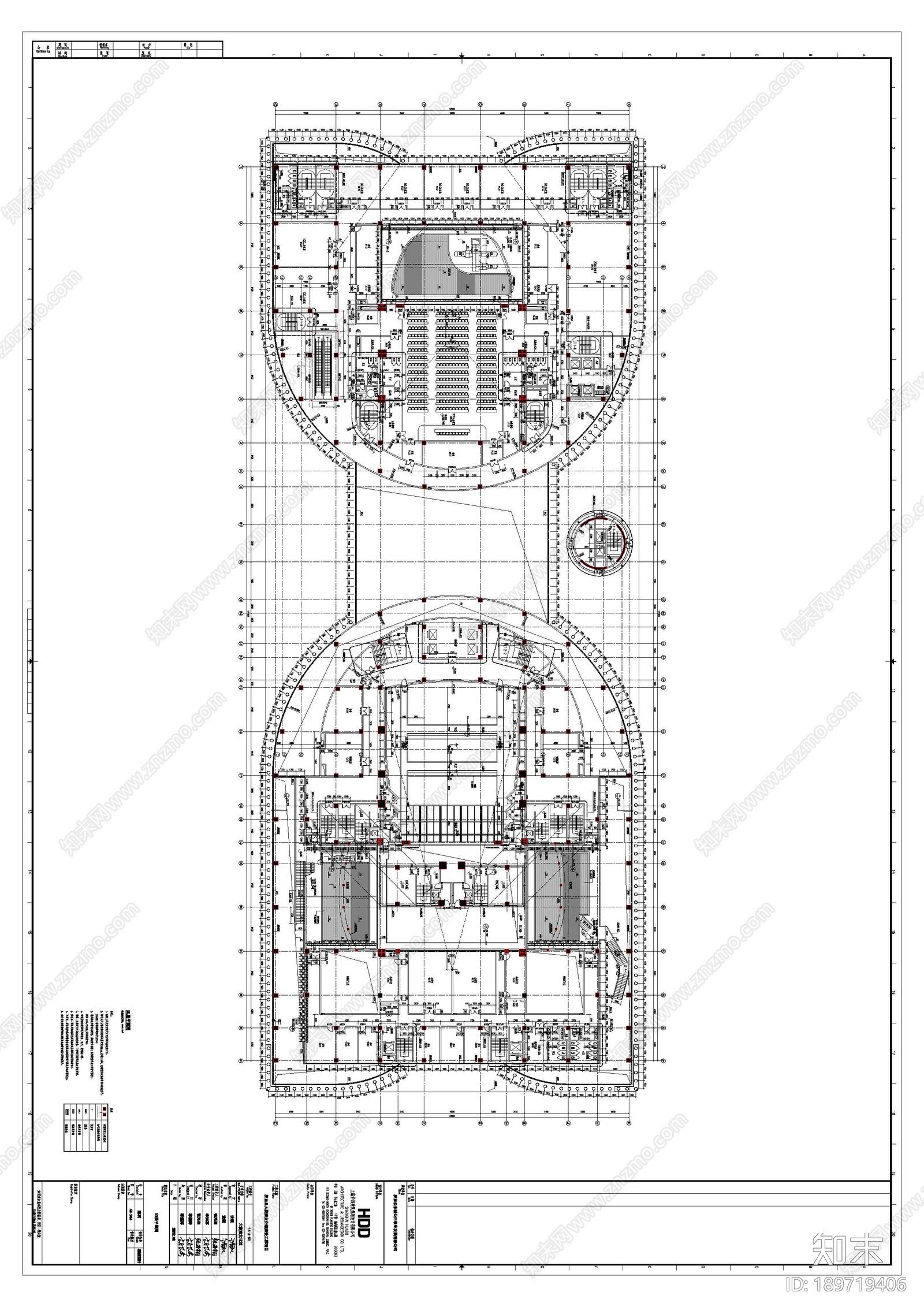 现代风格剧院cad施工图下载【ID:189719406】