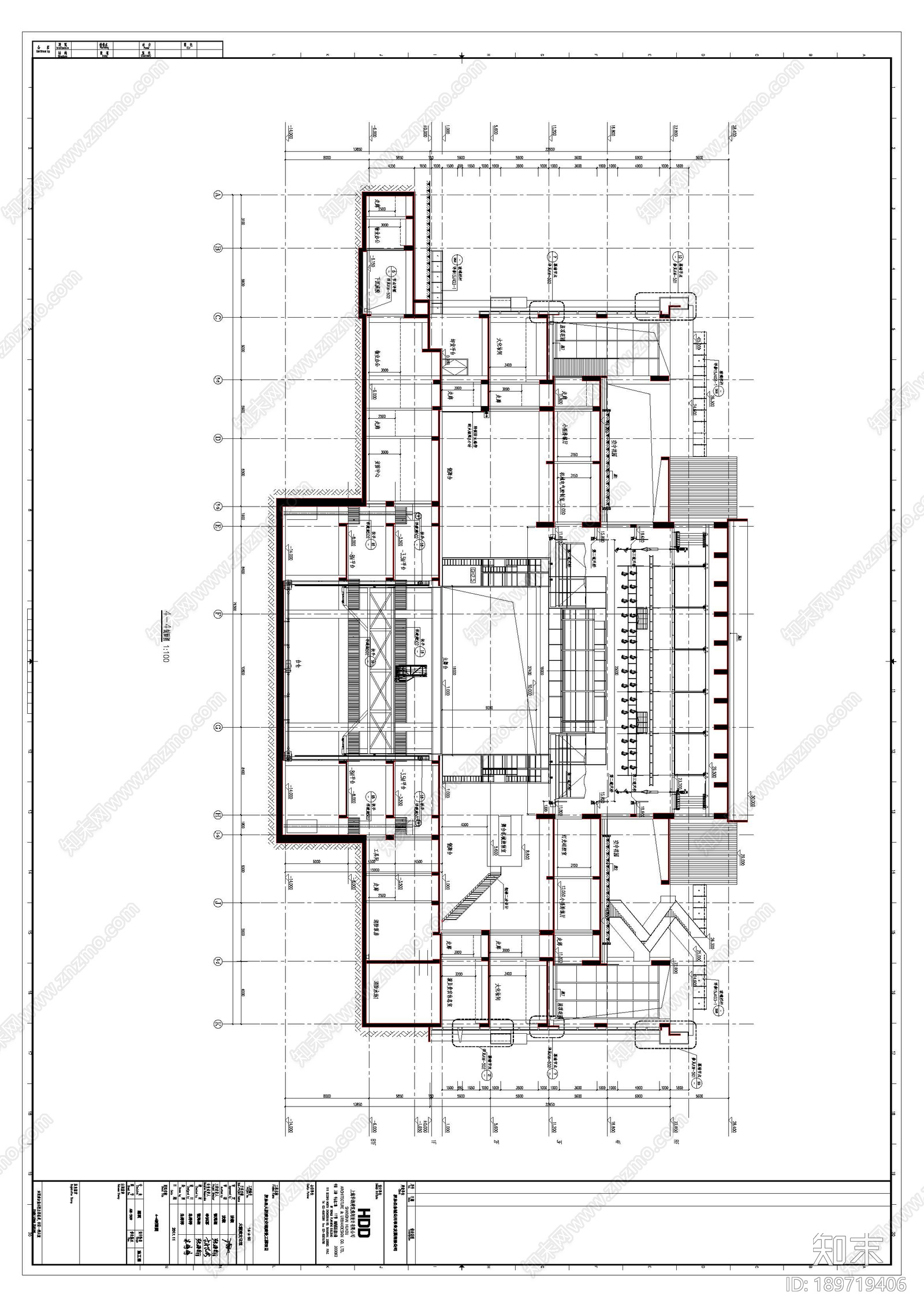 现代风格剧院cad施工图下载【ID:189719406】