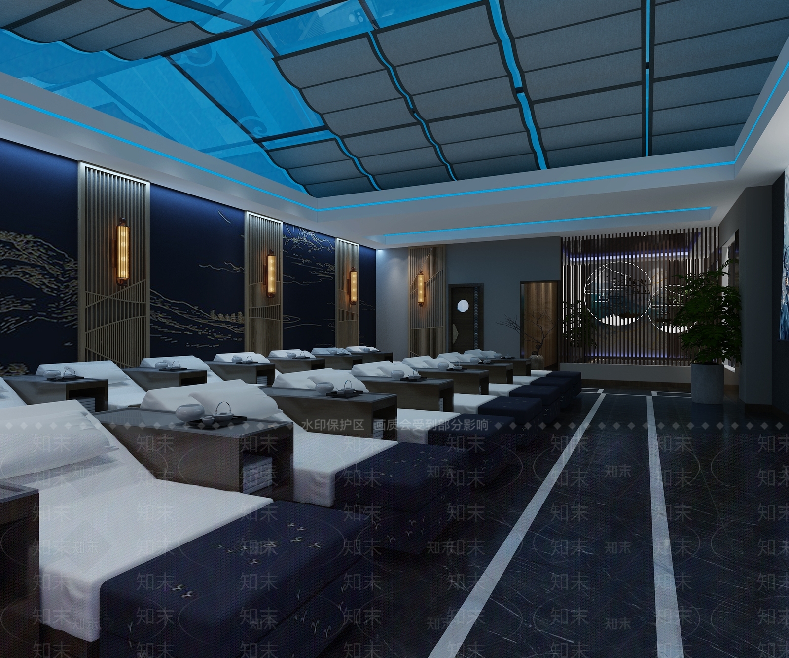新中式足浴会所3D模型下载【ID:789722130】