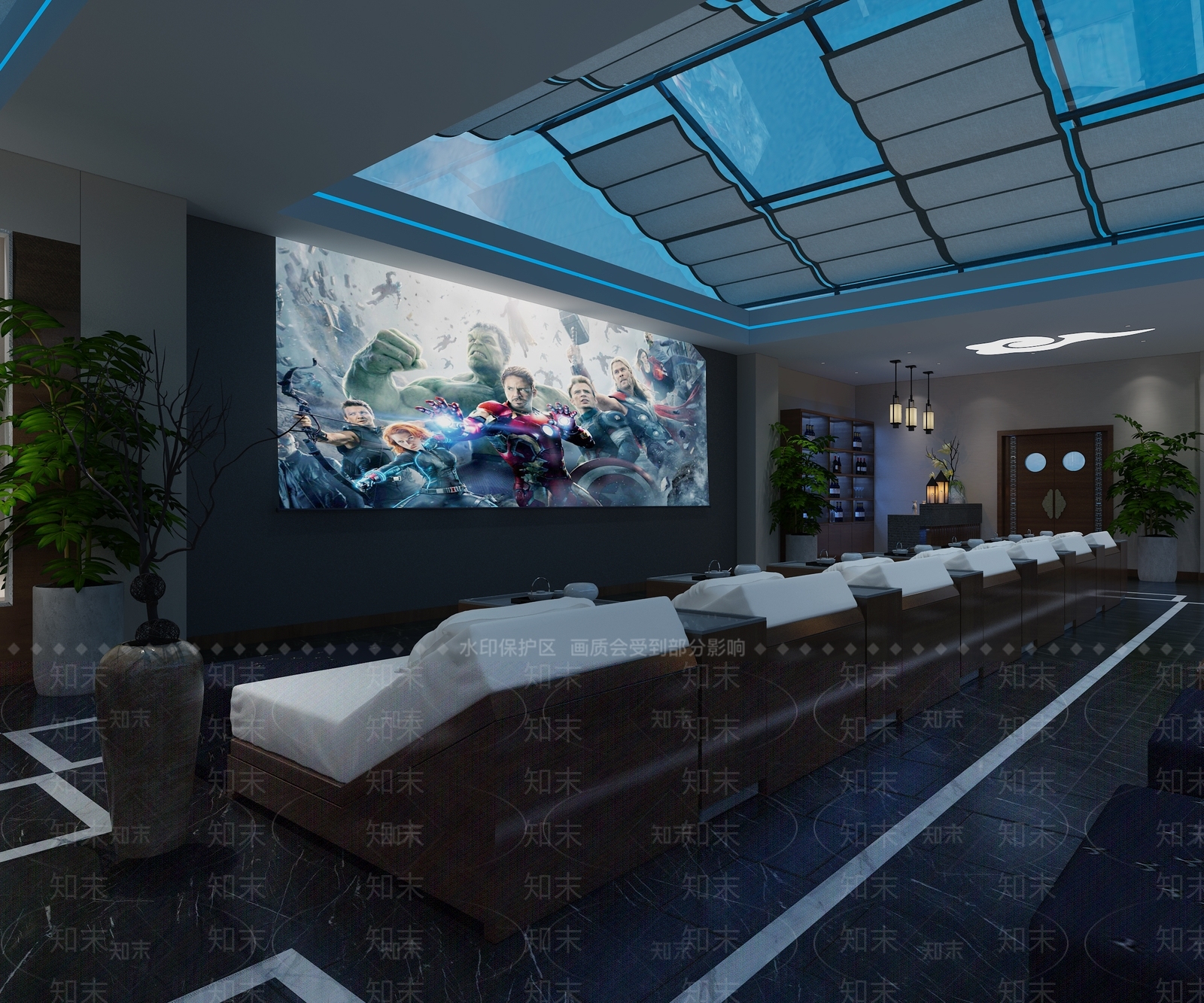 新中式足浴会所3D模型下载【ID:789722130】