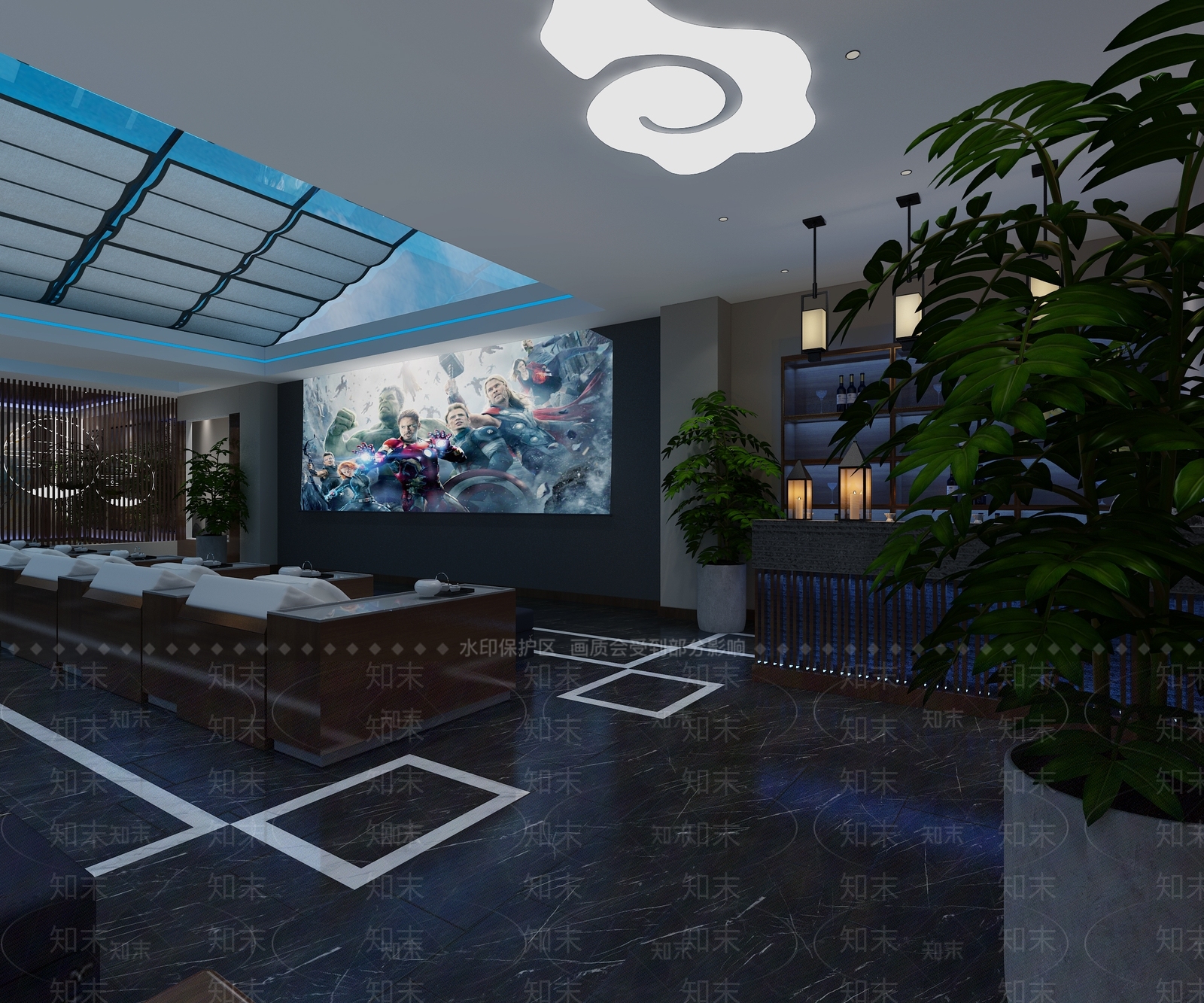 新中式足浴会所3D模型下载【ID:789722130】
