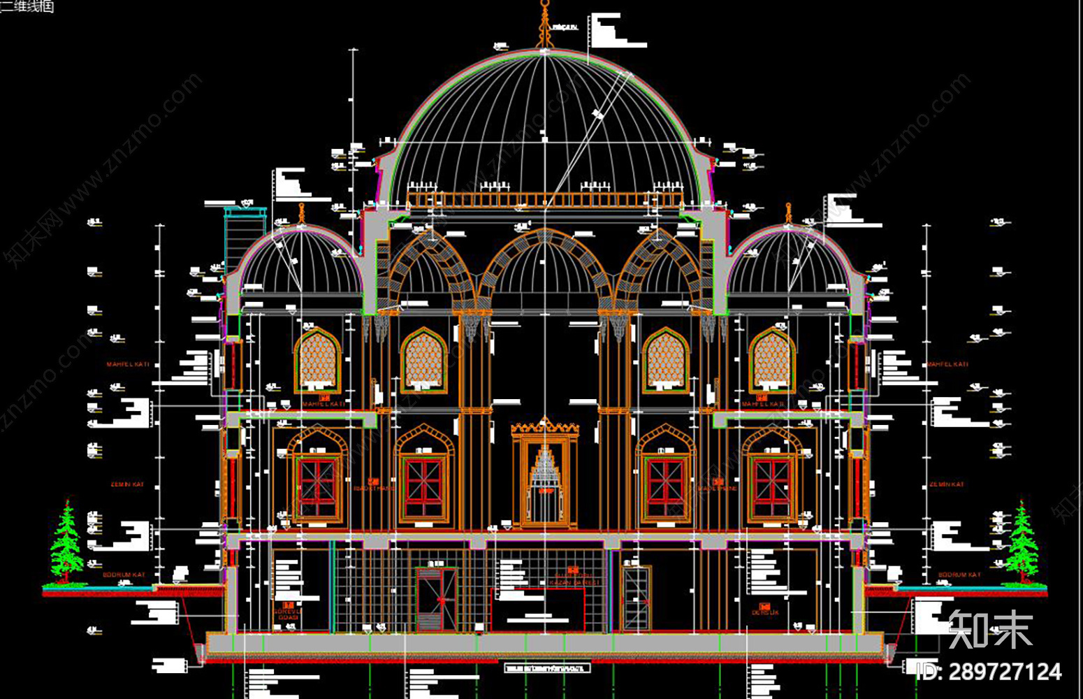 欧式教堂施工图下载【ID:289727124】