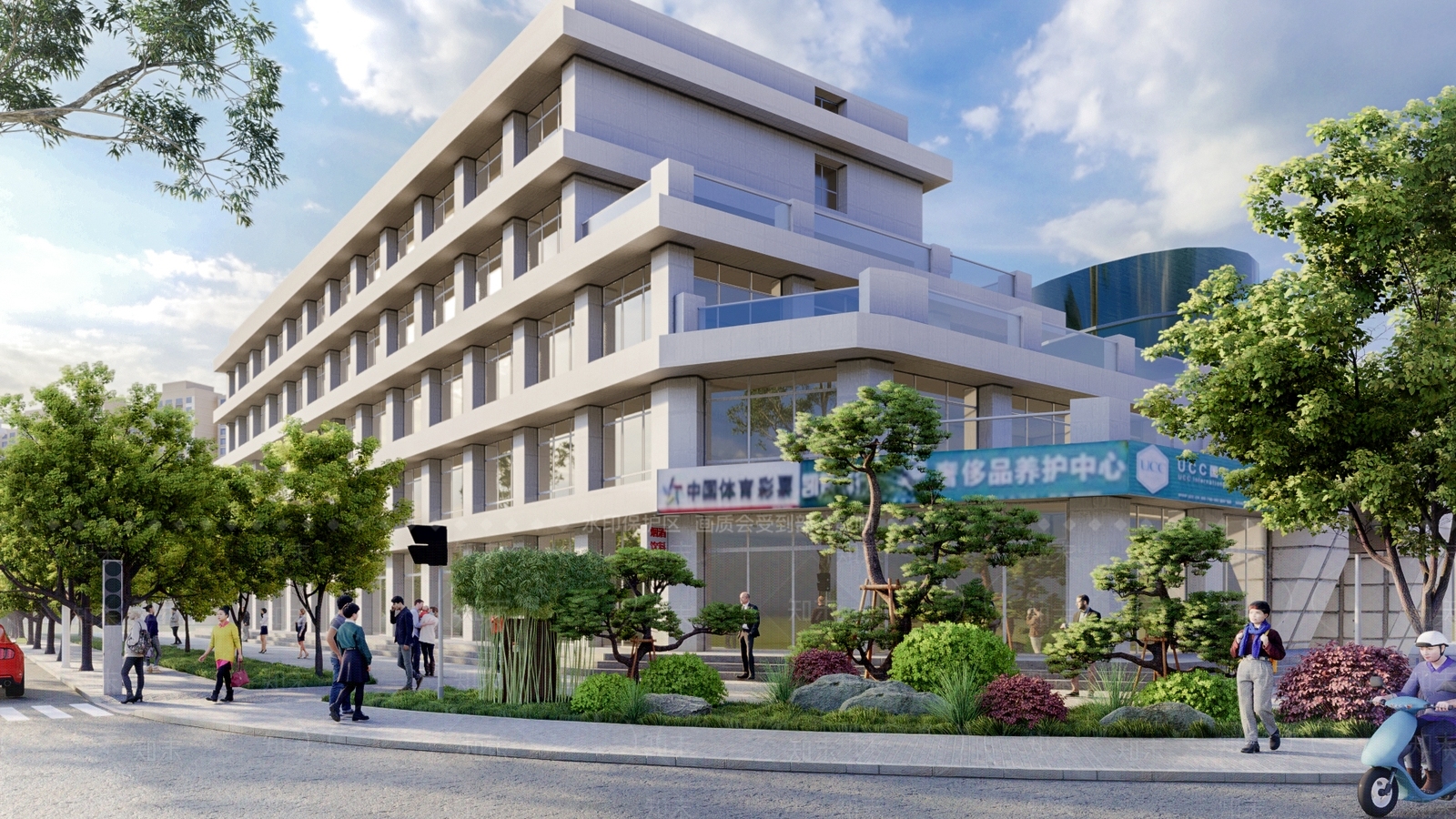 现代商业建筑SU模型下载【ID:589738565】