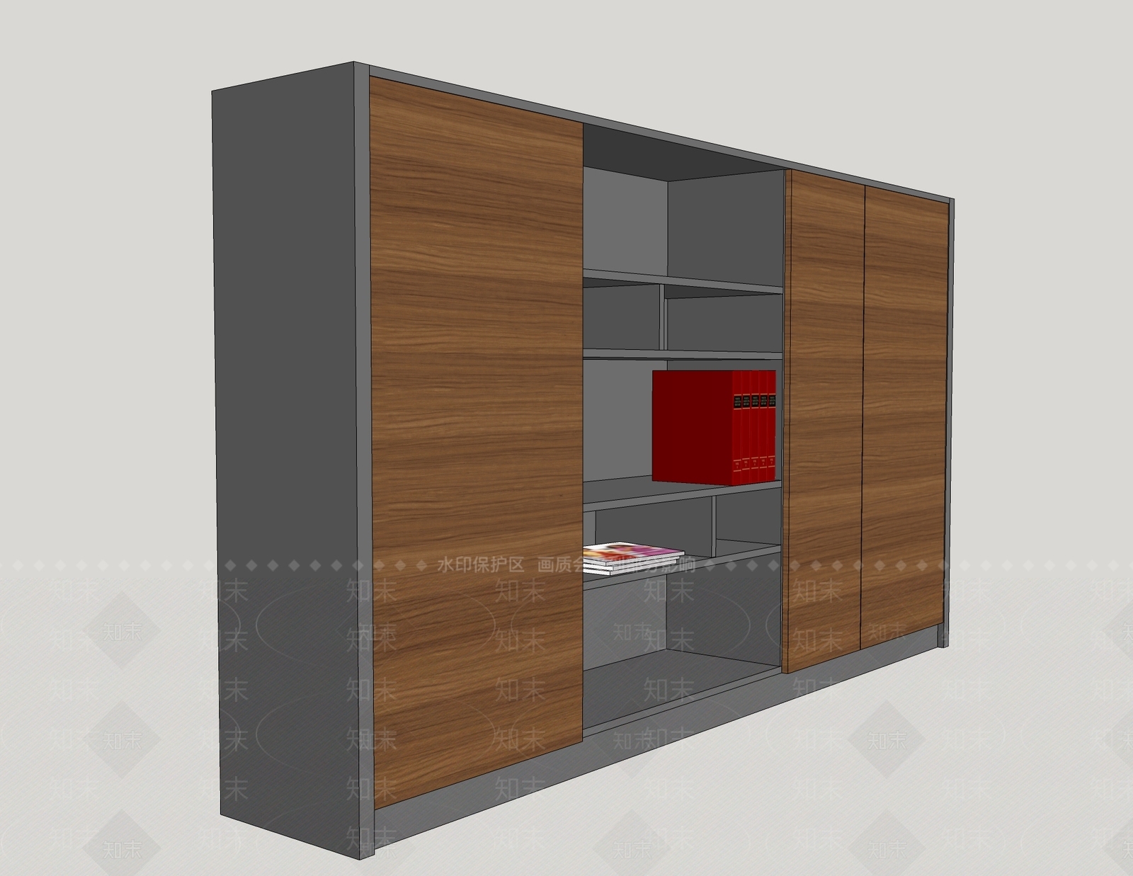 现代文件柜SU模型下载【ID:289744613】