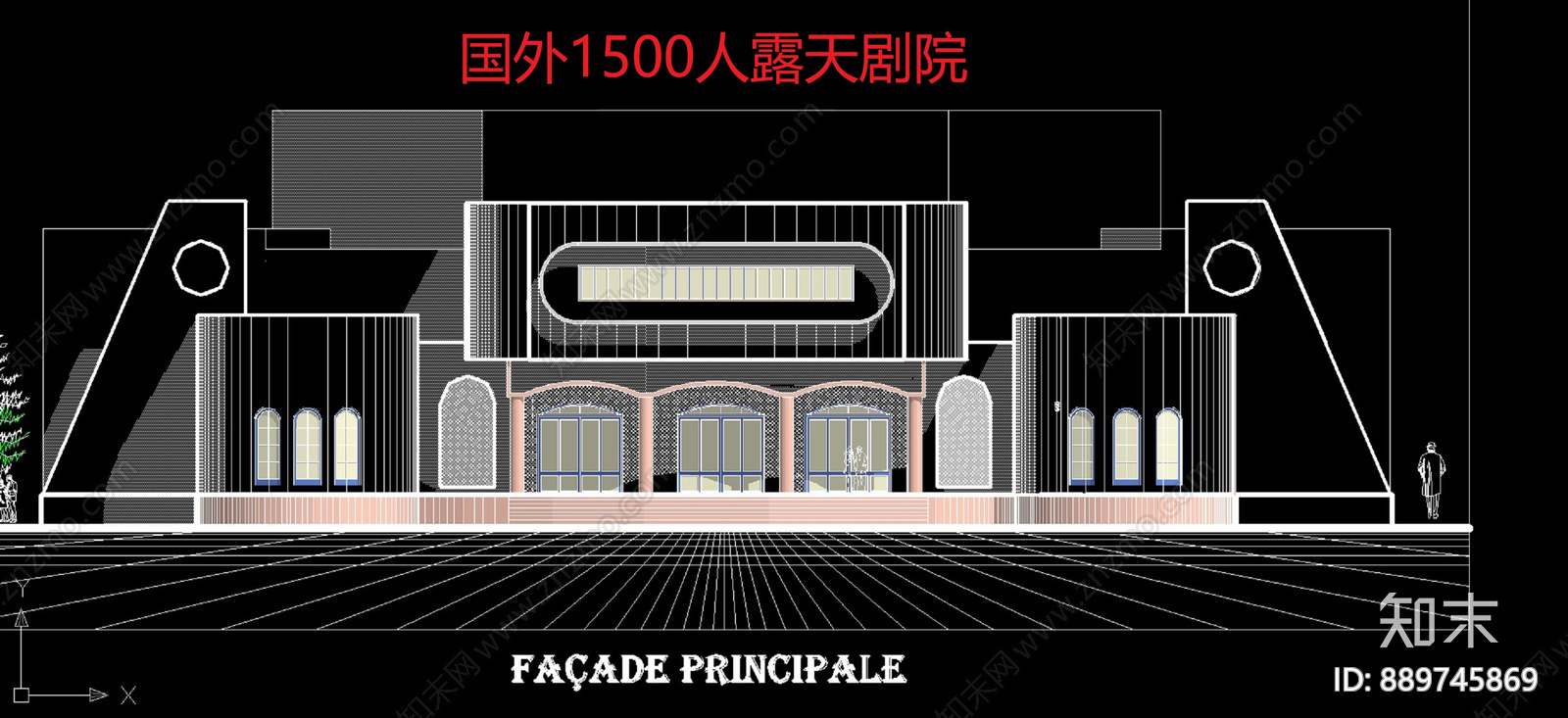 露天剧场施工图下载【ID:889745869】