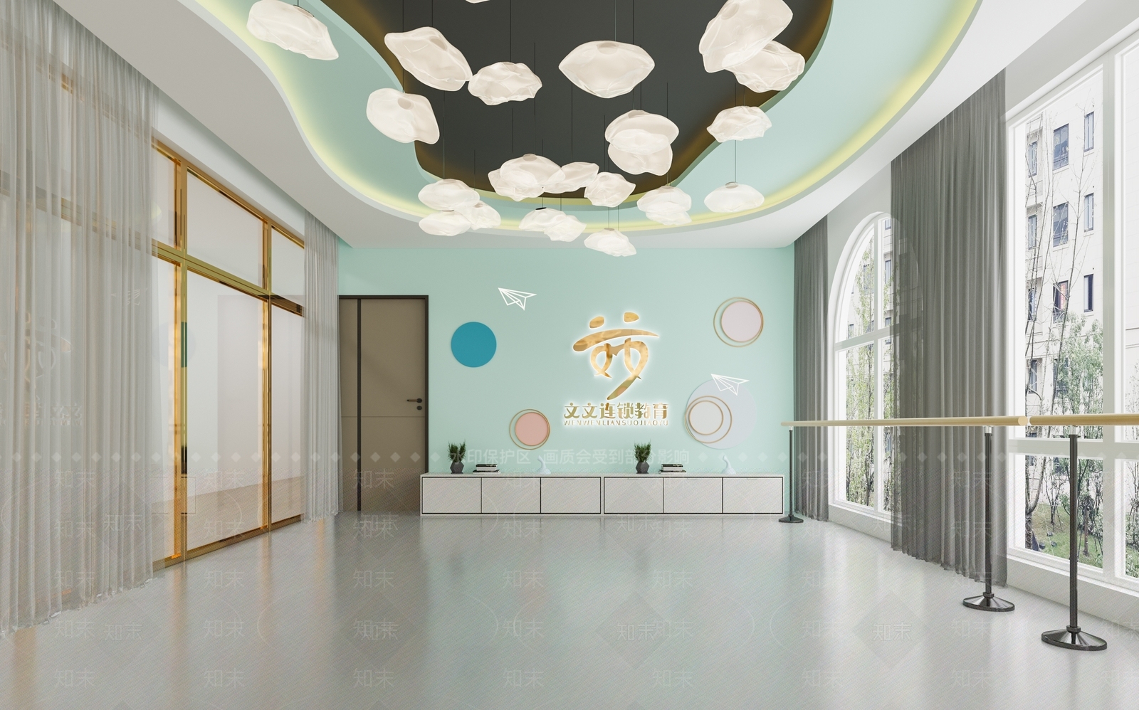 现代舞蹈教室3D模型下载【ID:389751734】