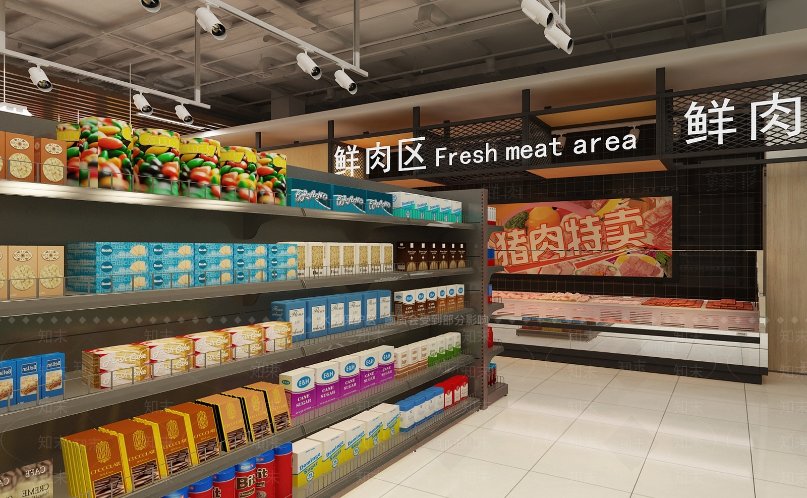 现代超市3D模型下载【ID:589752347】