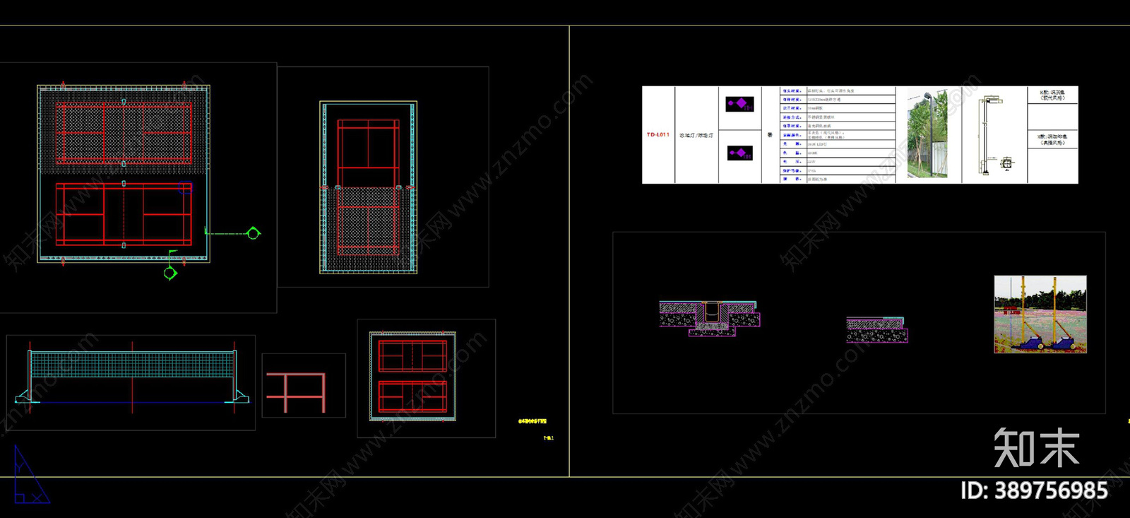 羽毛球场施工图下载【ID:389756985】