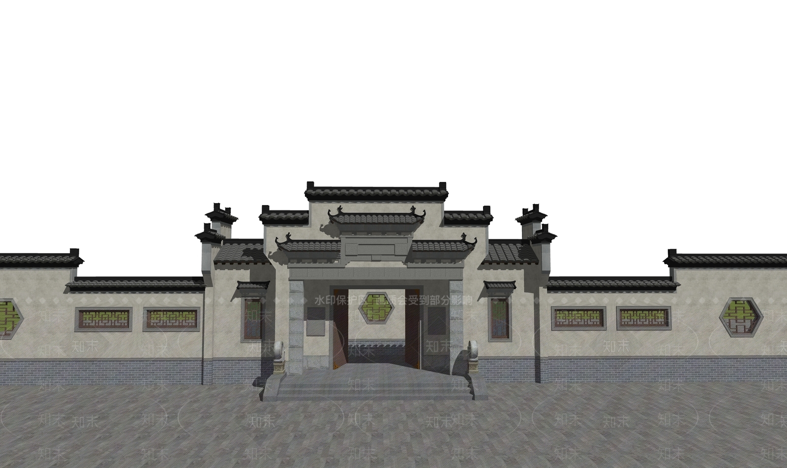 中式牌楼SU模型下载【ID:789757004】