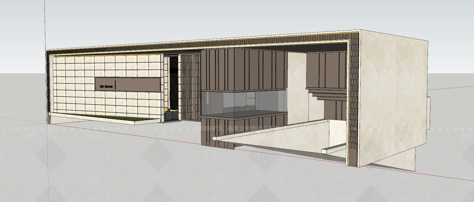 现代新中式小公建SU模型下载【ID:489771551】