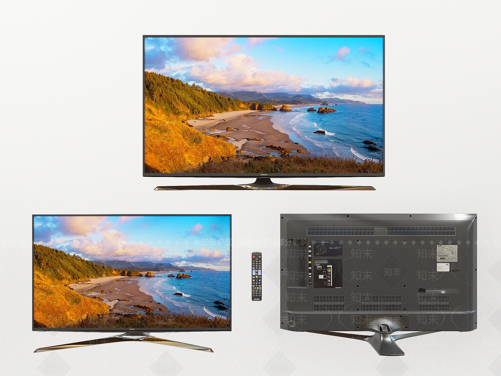 现代液晶电视机3D模型下载【ID:189774354】