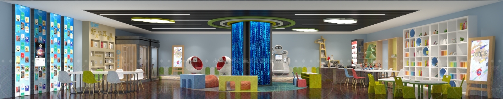 现代图书馆3D模型下载【ID:889781216】