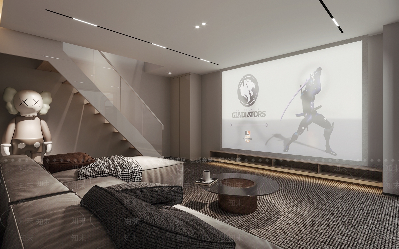 现代家居影音室3D模型下载【ID:889785924】