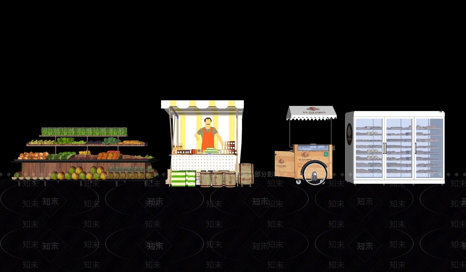 现代推车SU模型下载【ID:889792376】