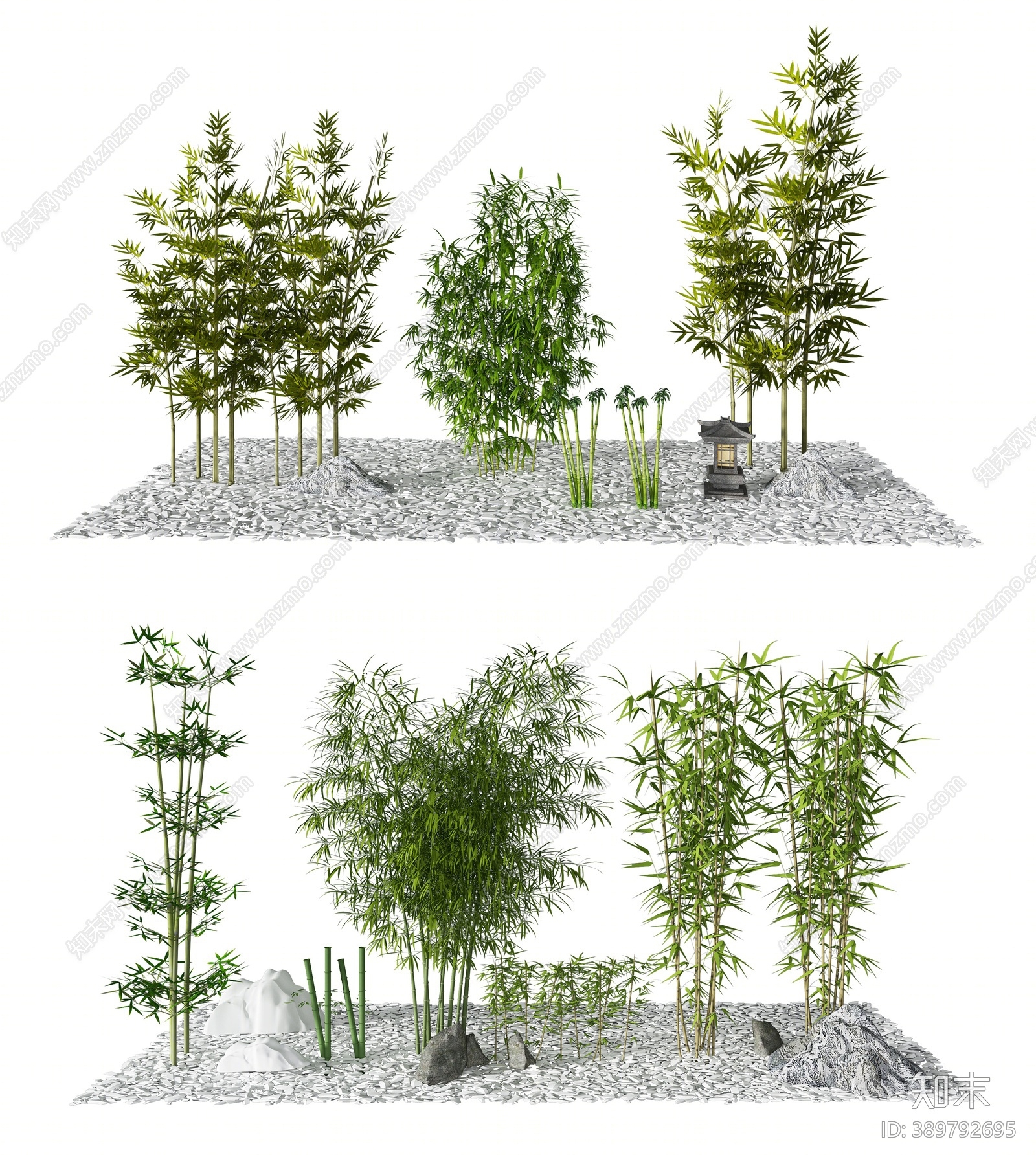 新中式竹子3D模型下载【ID:389792695】