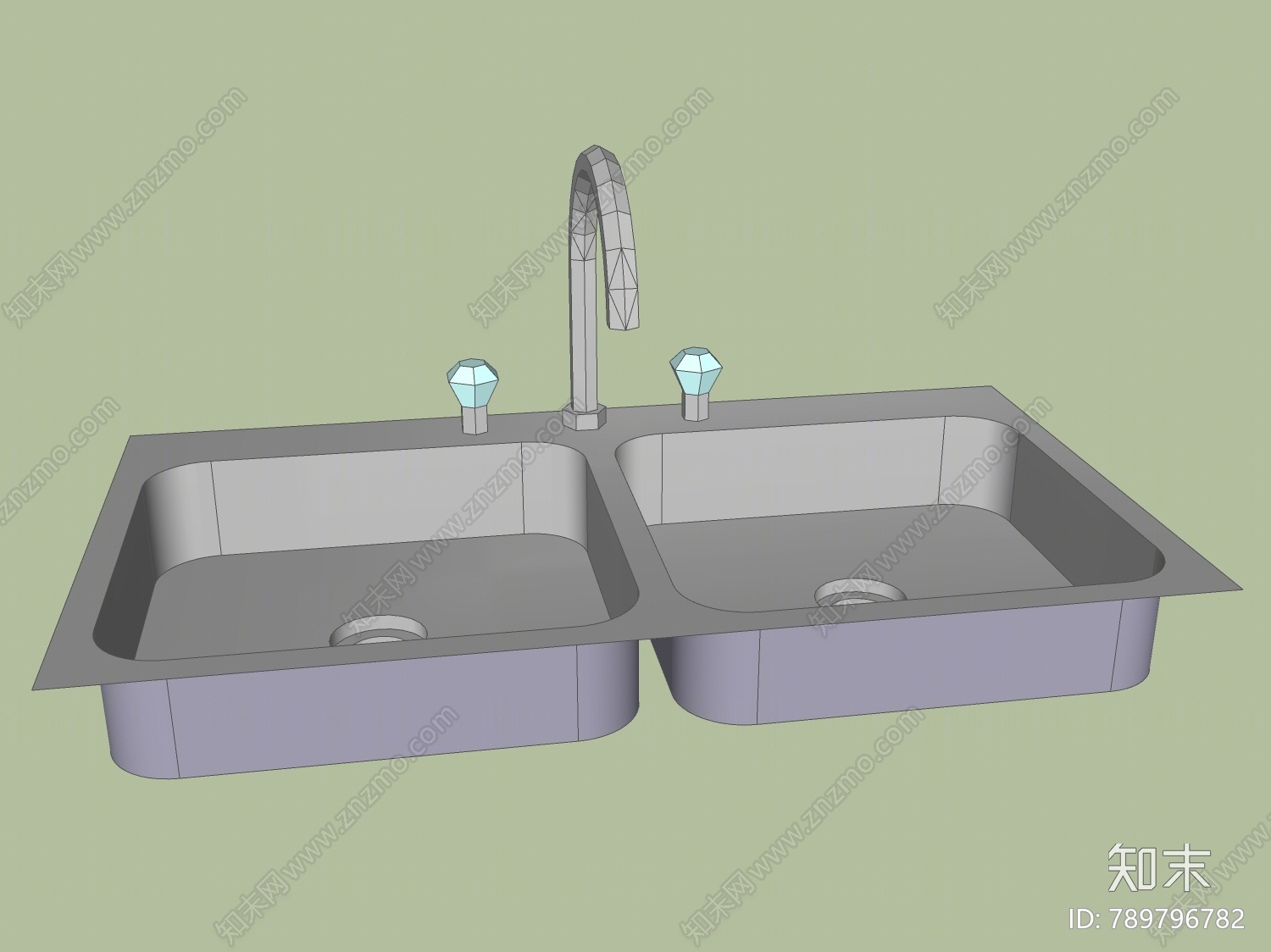 现代水槽SU模型下载【ID:789796782】