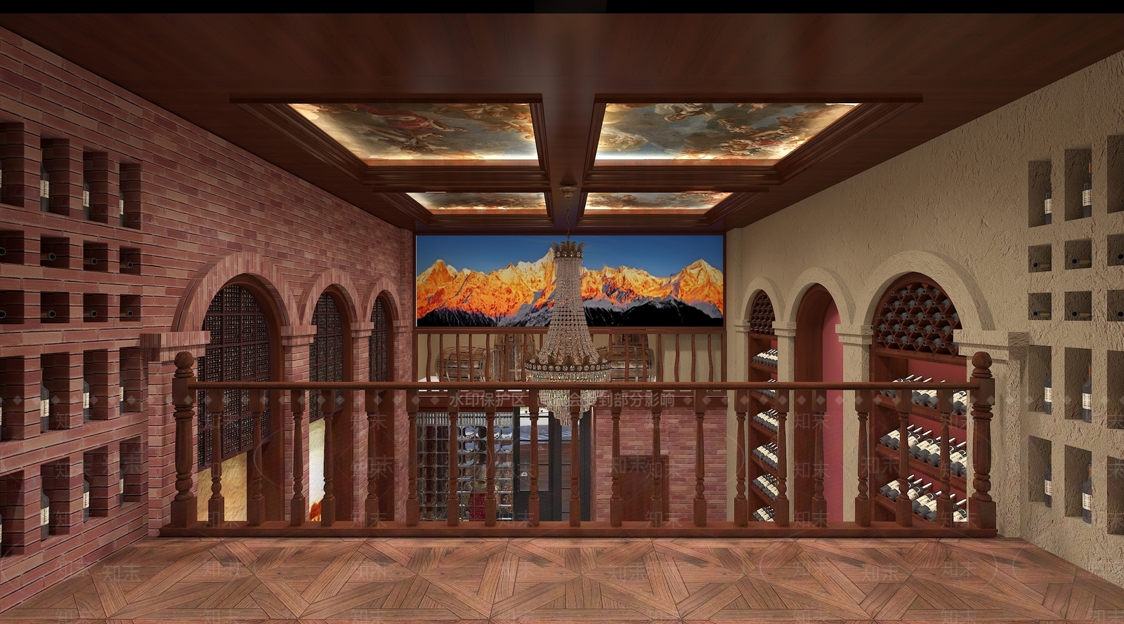 美式酒庄3D模型下载【ID:489810435】