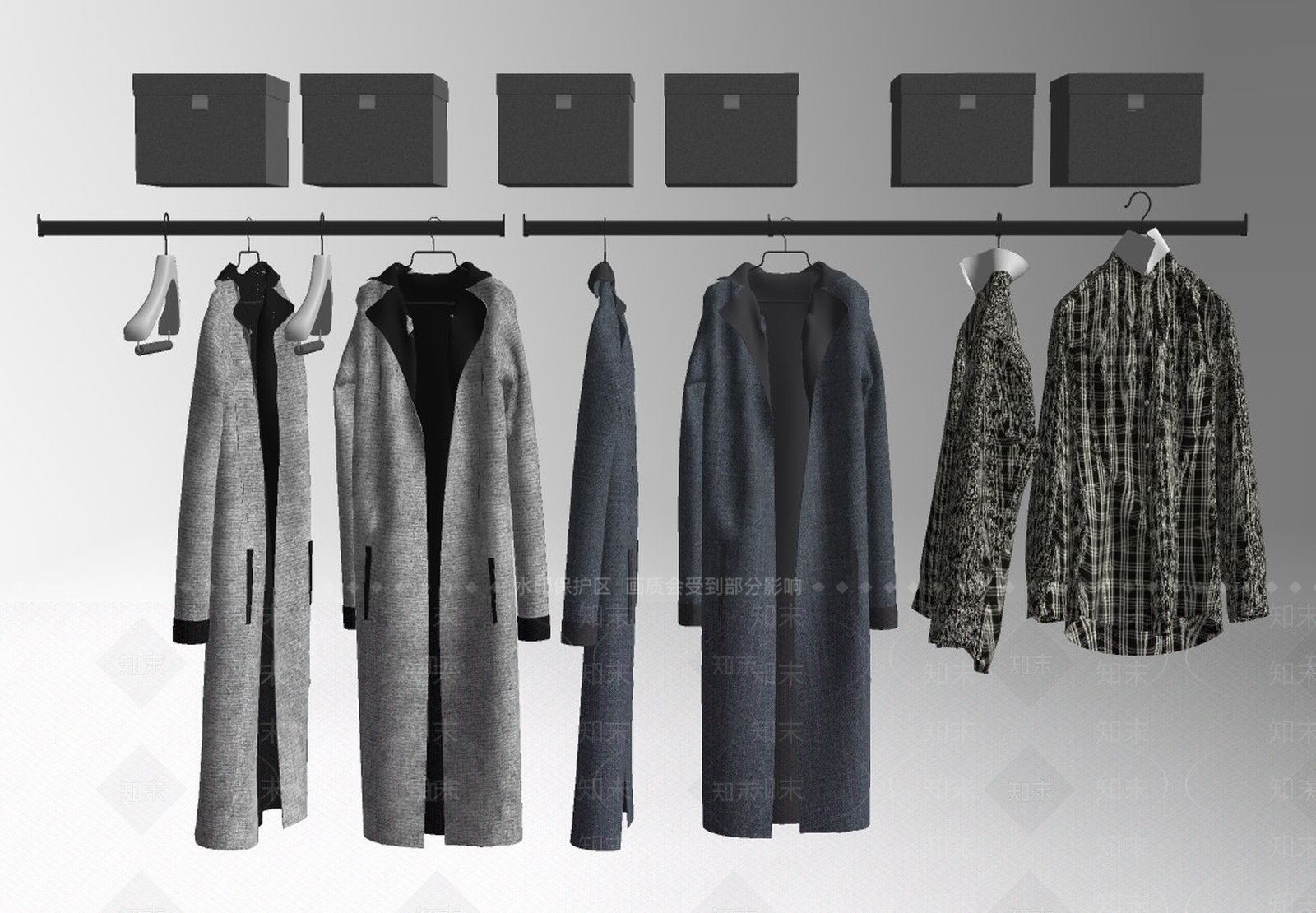 现代服装SU模型下载【ID:989812720】