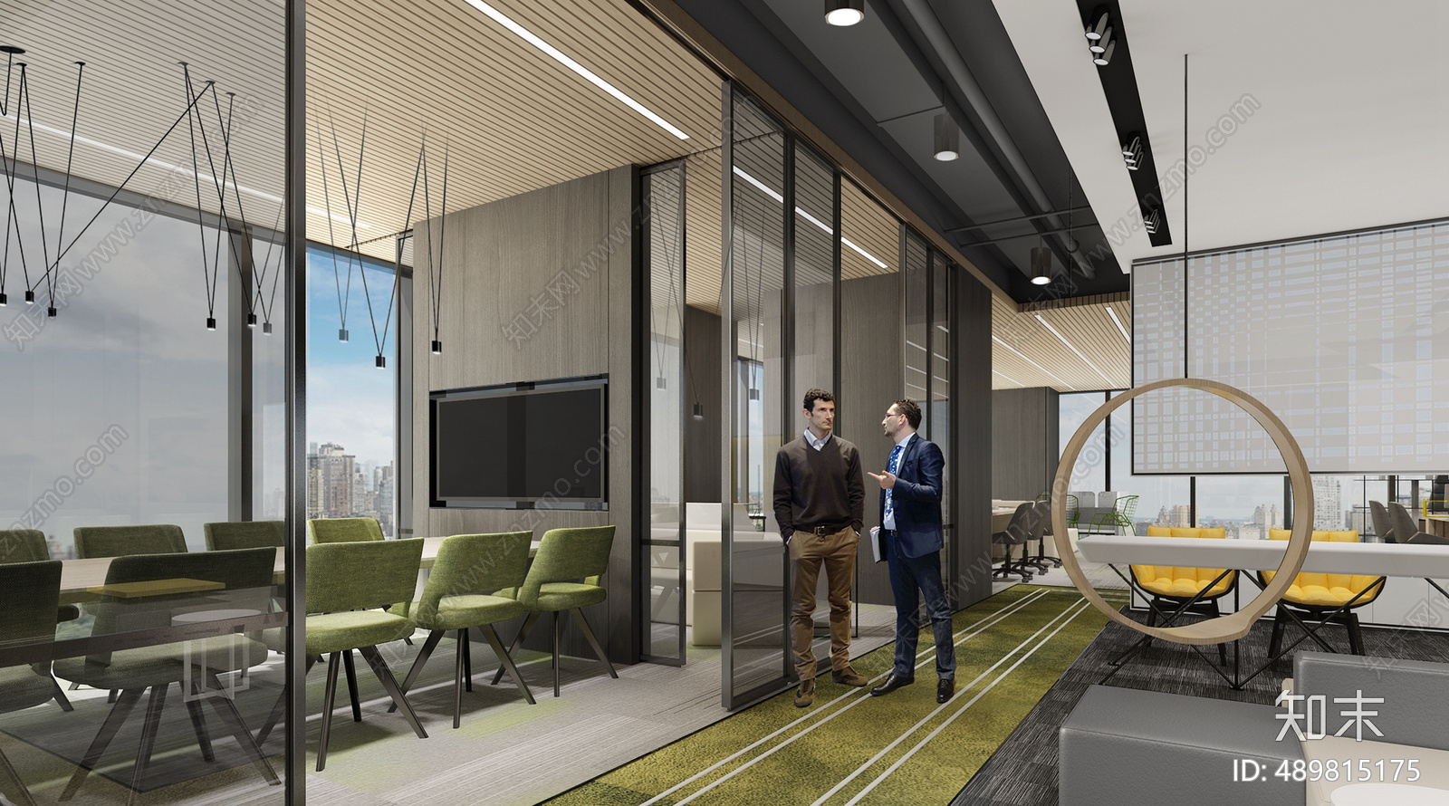 办公室施工图下载【ID:489815175】