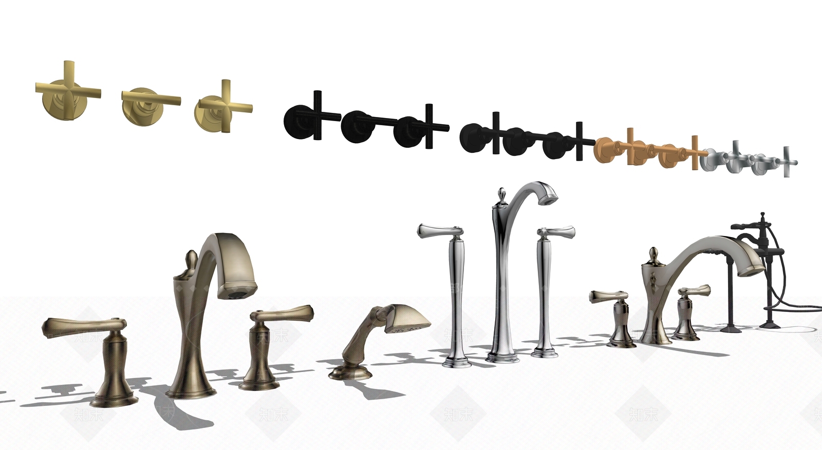 欧式水龙头SU模型下载【ID:789815082】