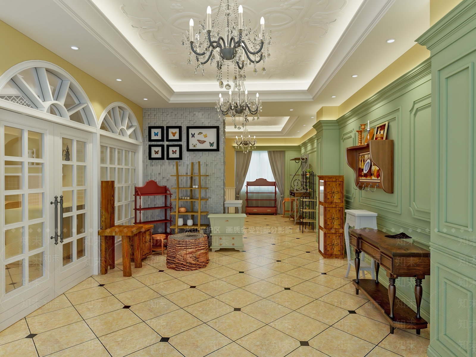欧式古典花店3D模型下载【ID:189823726】