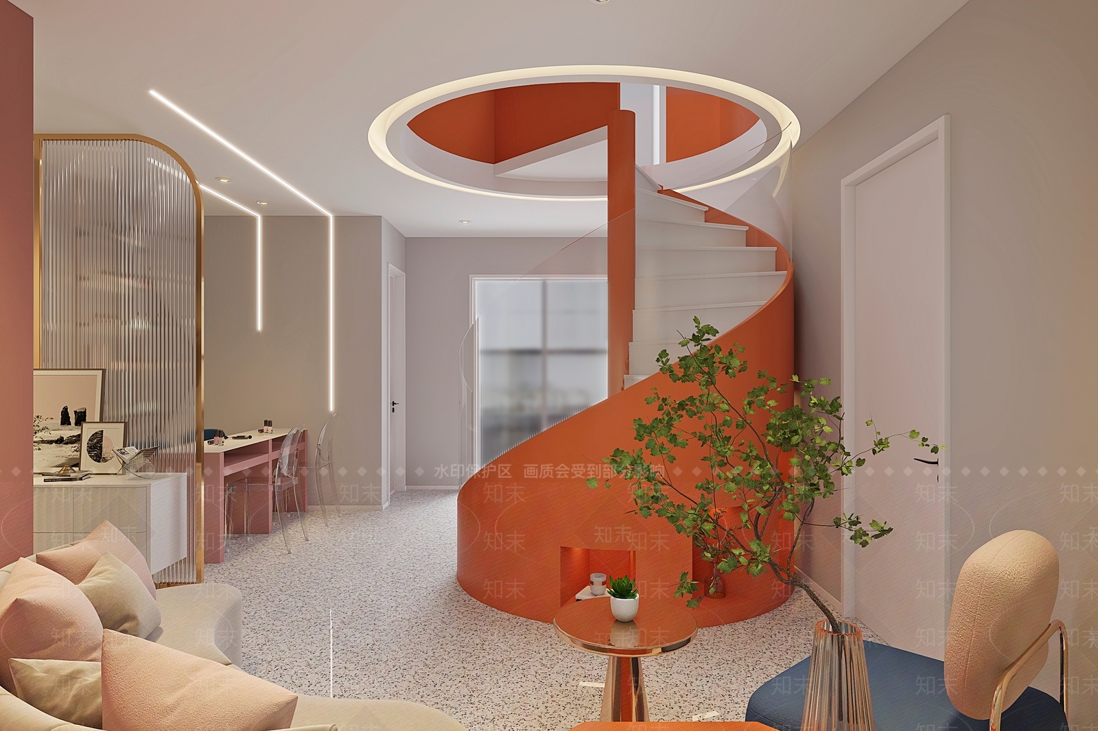 现代风格美甲店3D模型下载【ID:389827458】
