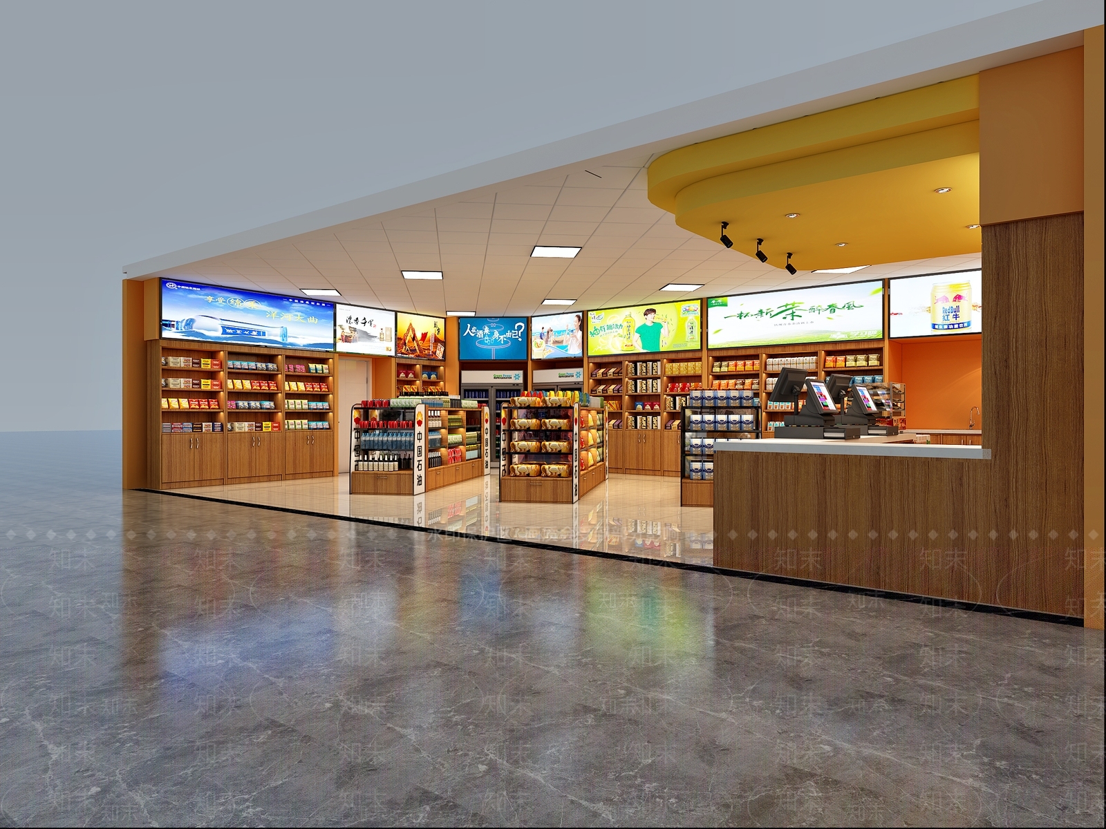 现代超市3D模型下载【ID:389828424】