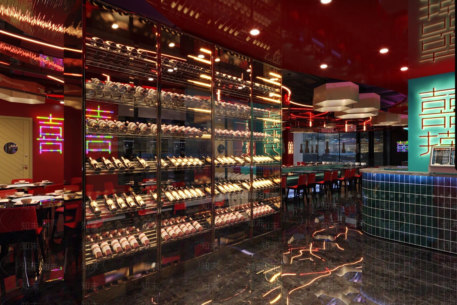 现代火锅店3D模型下载【ID:389870296】