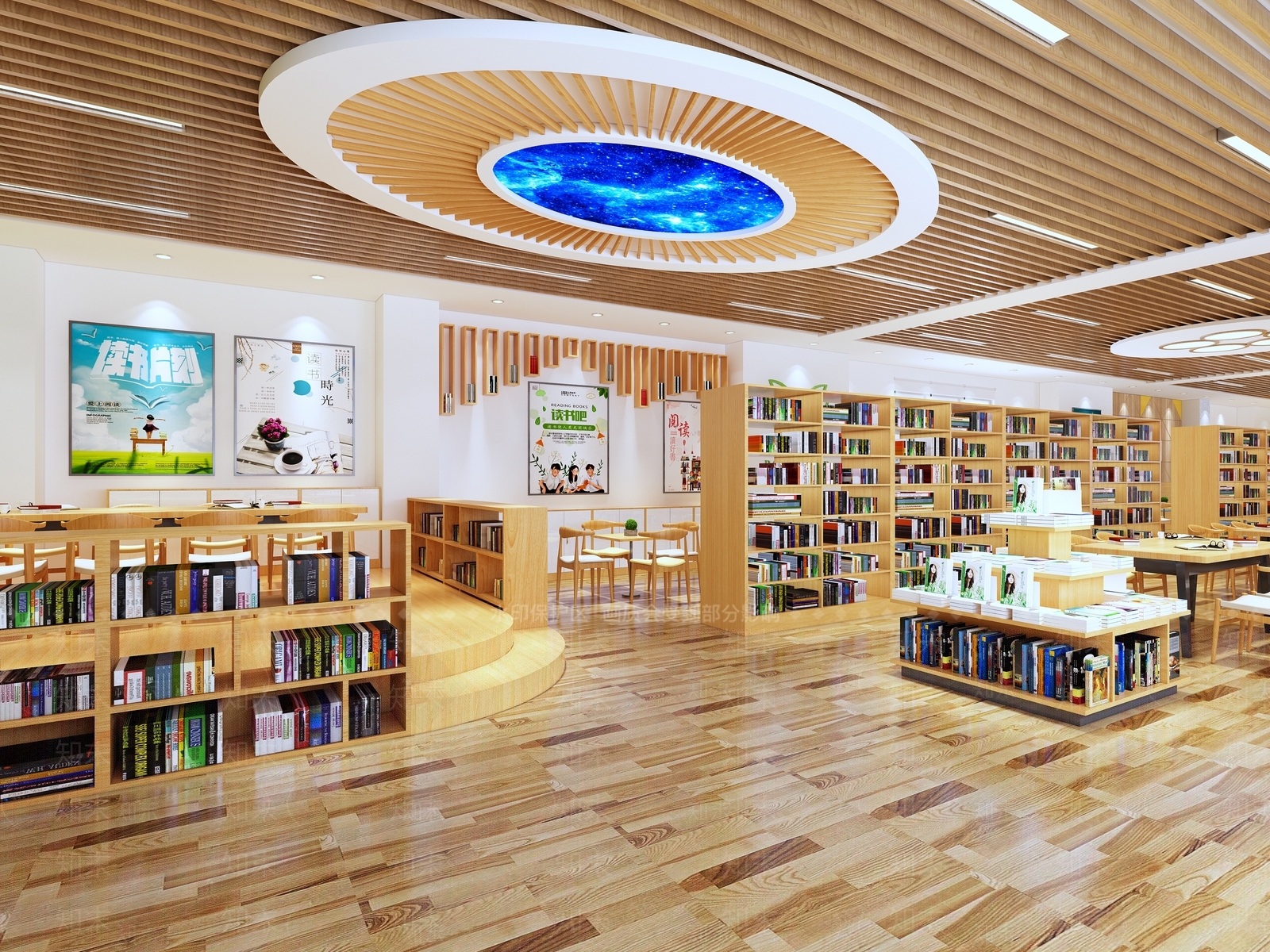 现代图书阅览馆3D模型下载【ID:889875262】